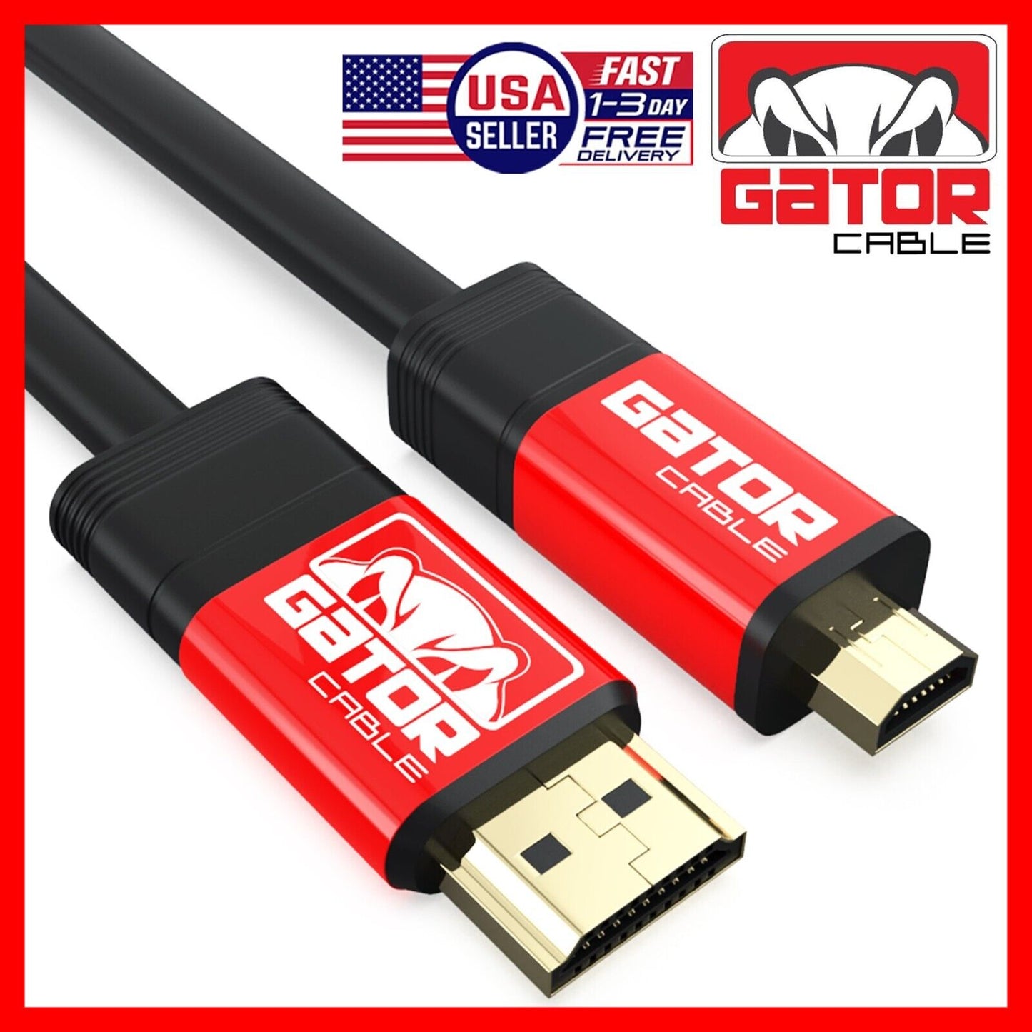 Micro HDMI to HDMI Cable Adapter Converter 4K GoPro HERO 7 6 5 4 3 Camera 60Hz