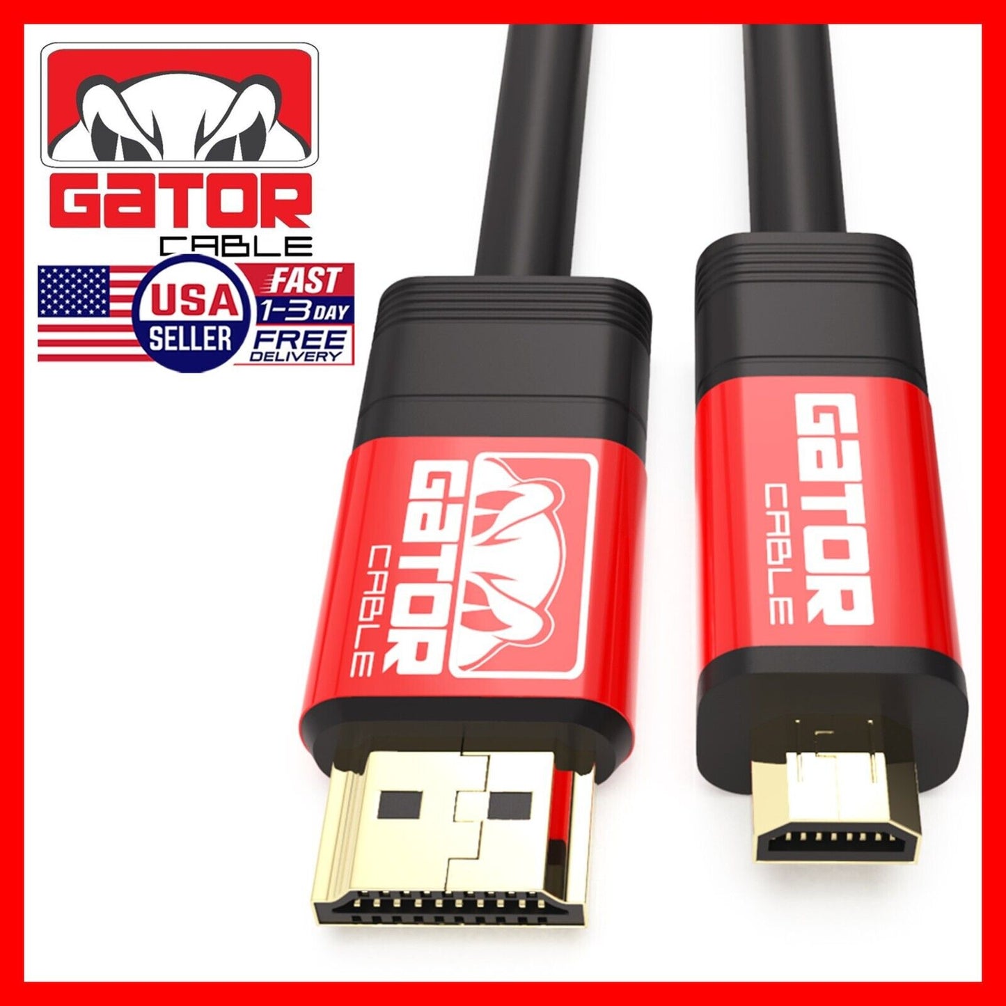 Micro HDMI to HDMI Cable Adapter Converter 4K GoPro HERO 7 6 5 4 3 Camera 60Hz