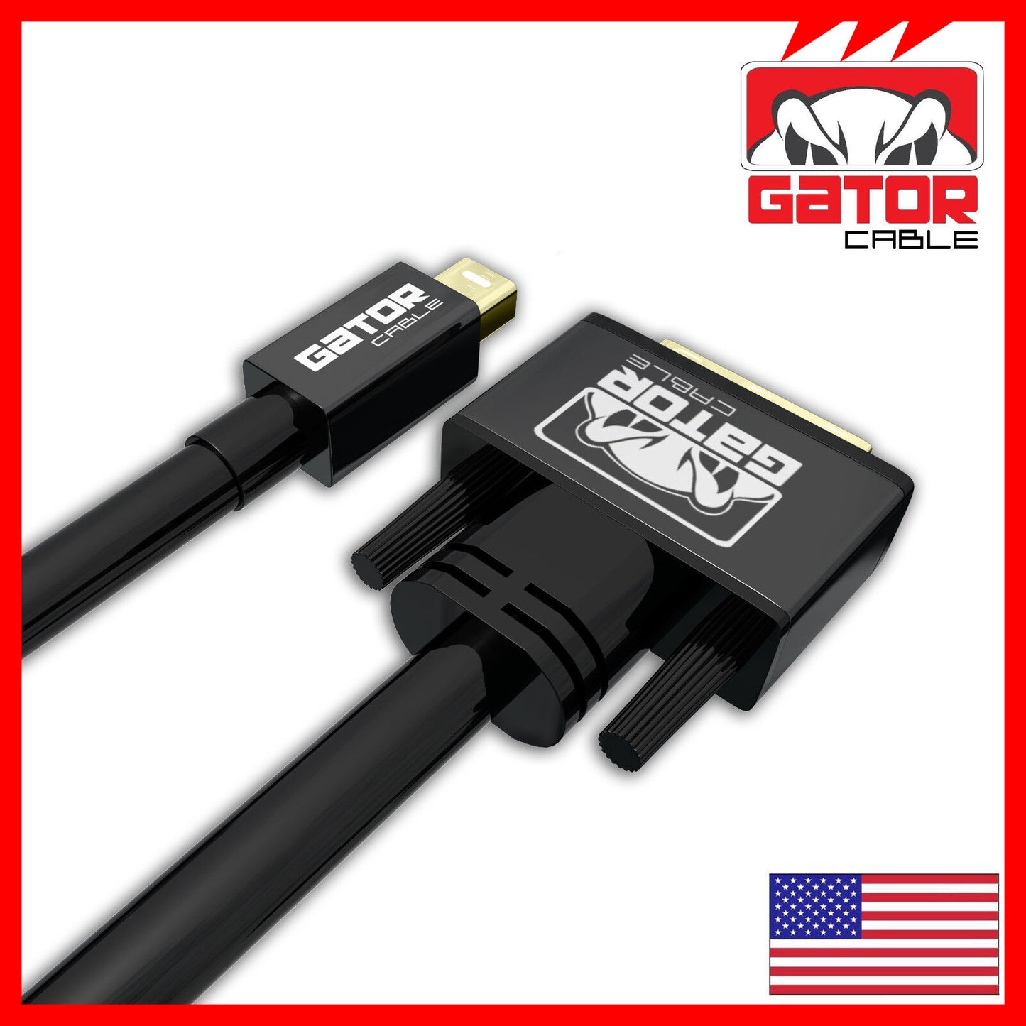 Mini Display Port mDP Thunderbolt To DVI-D Cable Adapter Converter HD 1080P 6FT