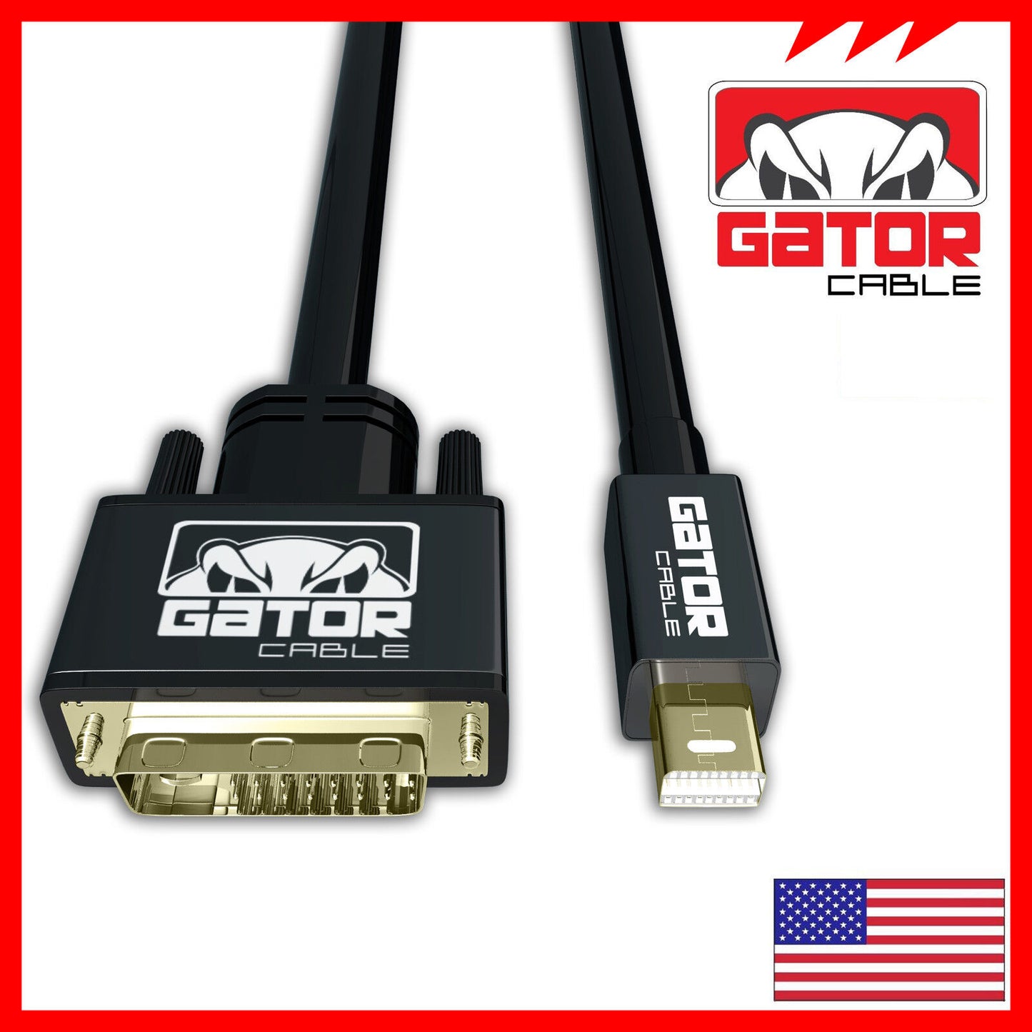Mini Display Port mDP Thunderbolt To DVI-D Cable Adapter Converter HD 1080P 6FT
