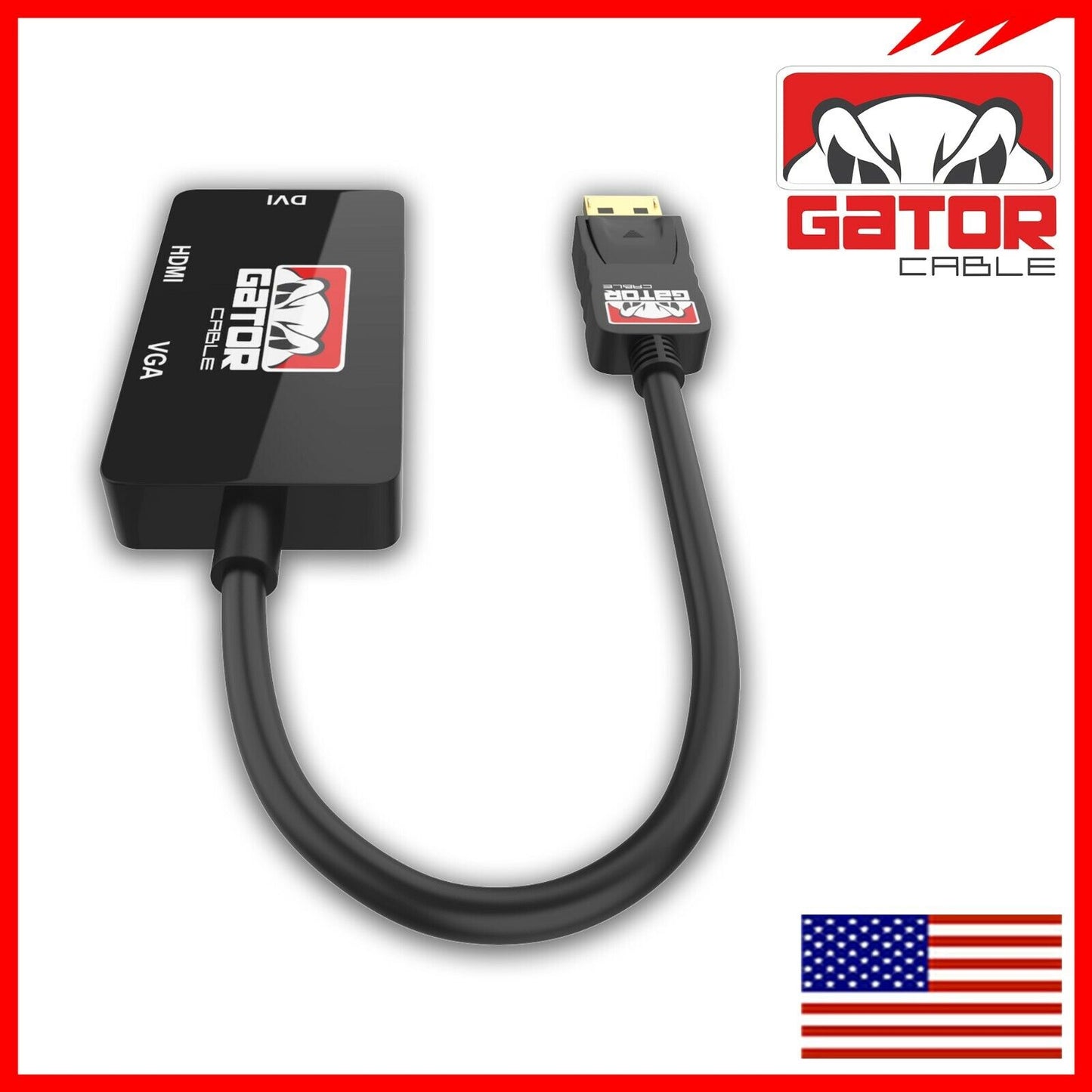 DisplayPort Male To HDMI DVI VGA Female Adapter Converter Cable 4K 1080P 4-in-1