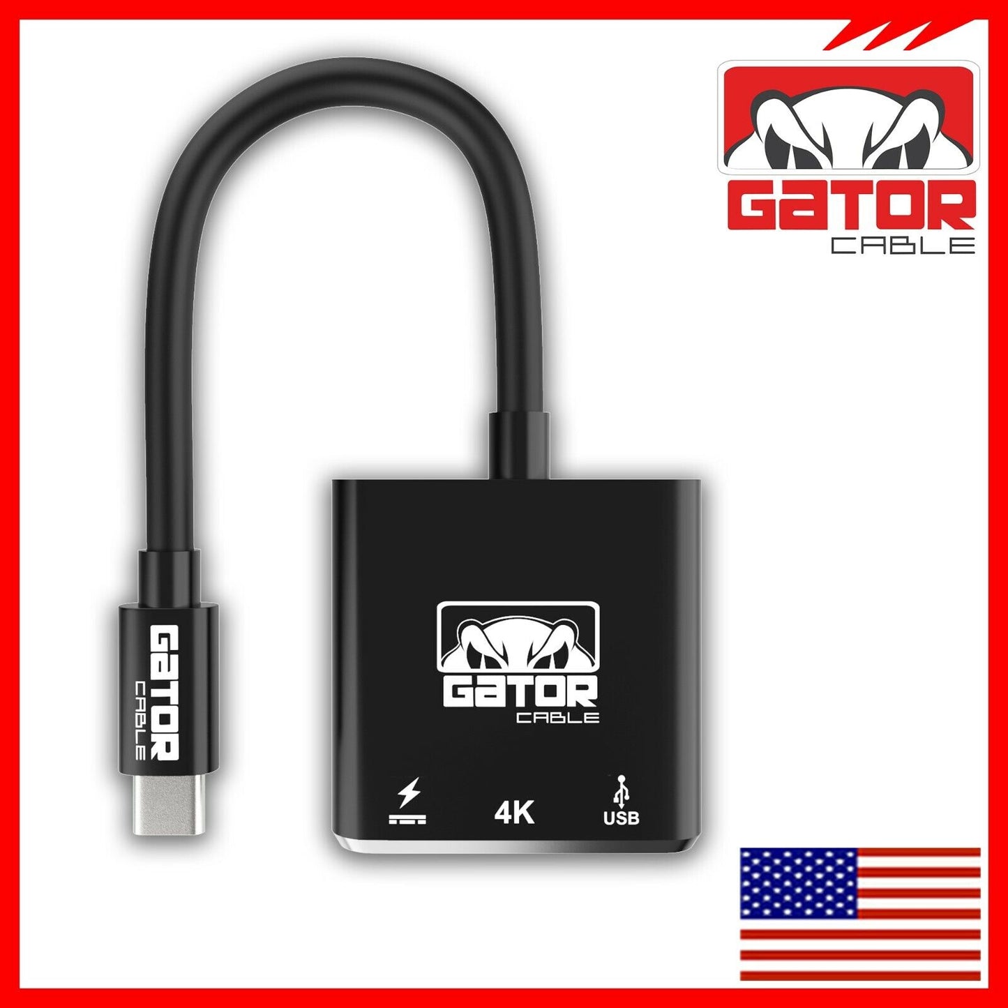 USB-C to 4K HDMI USB-C USB-A 3.0 Adapter Converter 3 in 1 Charger Audio Video HD