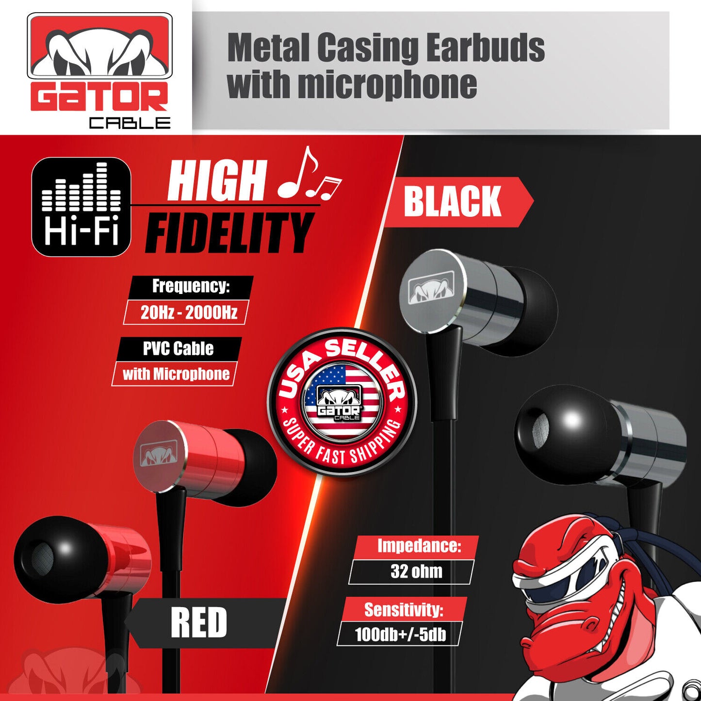 Earphones Headphones Headset Earbuds In-Ear Bass Stereo Hi-Fi with MIC Wired