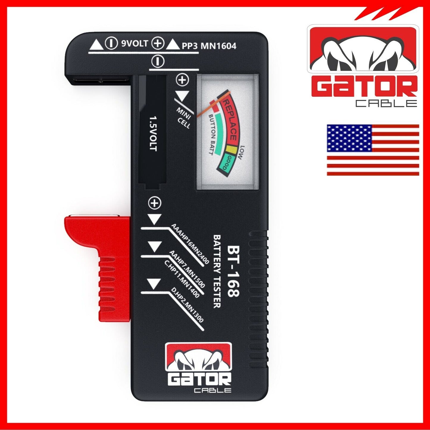 Battery Volt Tester Checker Universal For AA AAA C D 9V 1.5V Cell Coin Batteries