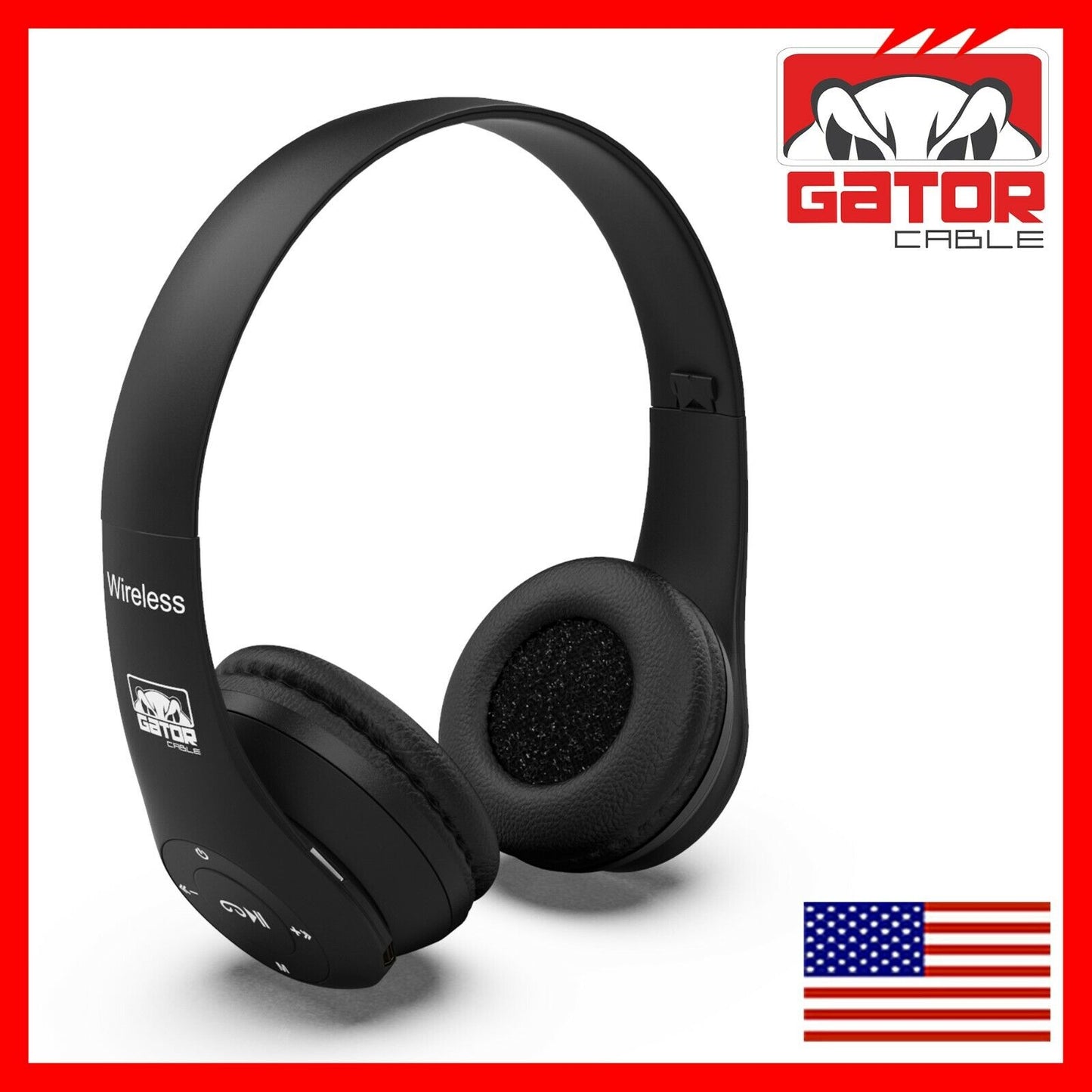 Wireless Bluetooth Headphones Earphones Headset Over-Ear FM Radio MIC Foldable