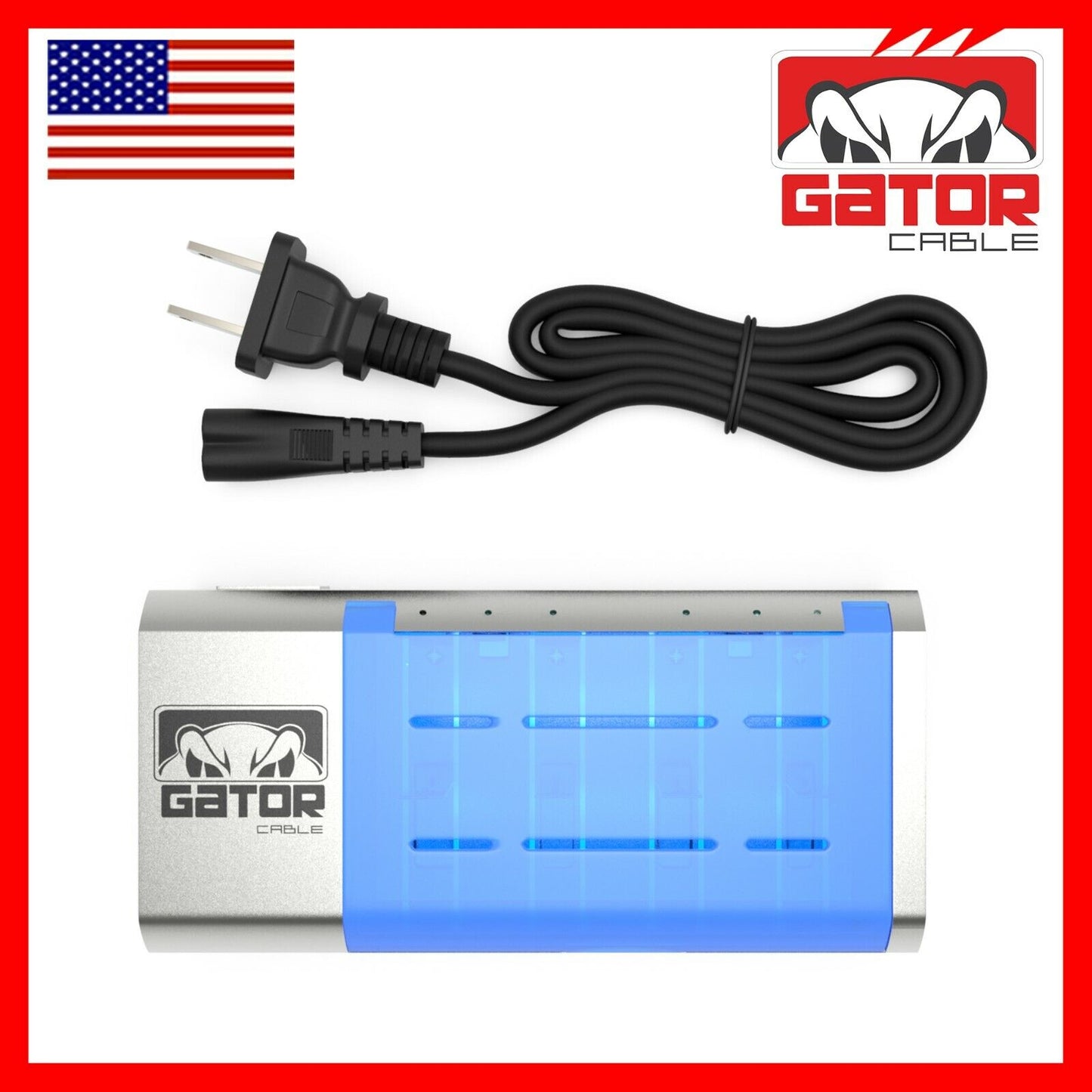 Universal Rechargeable Batteries Battery Charger For AA AAA C D 9V Ni-MH Ni-CD