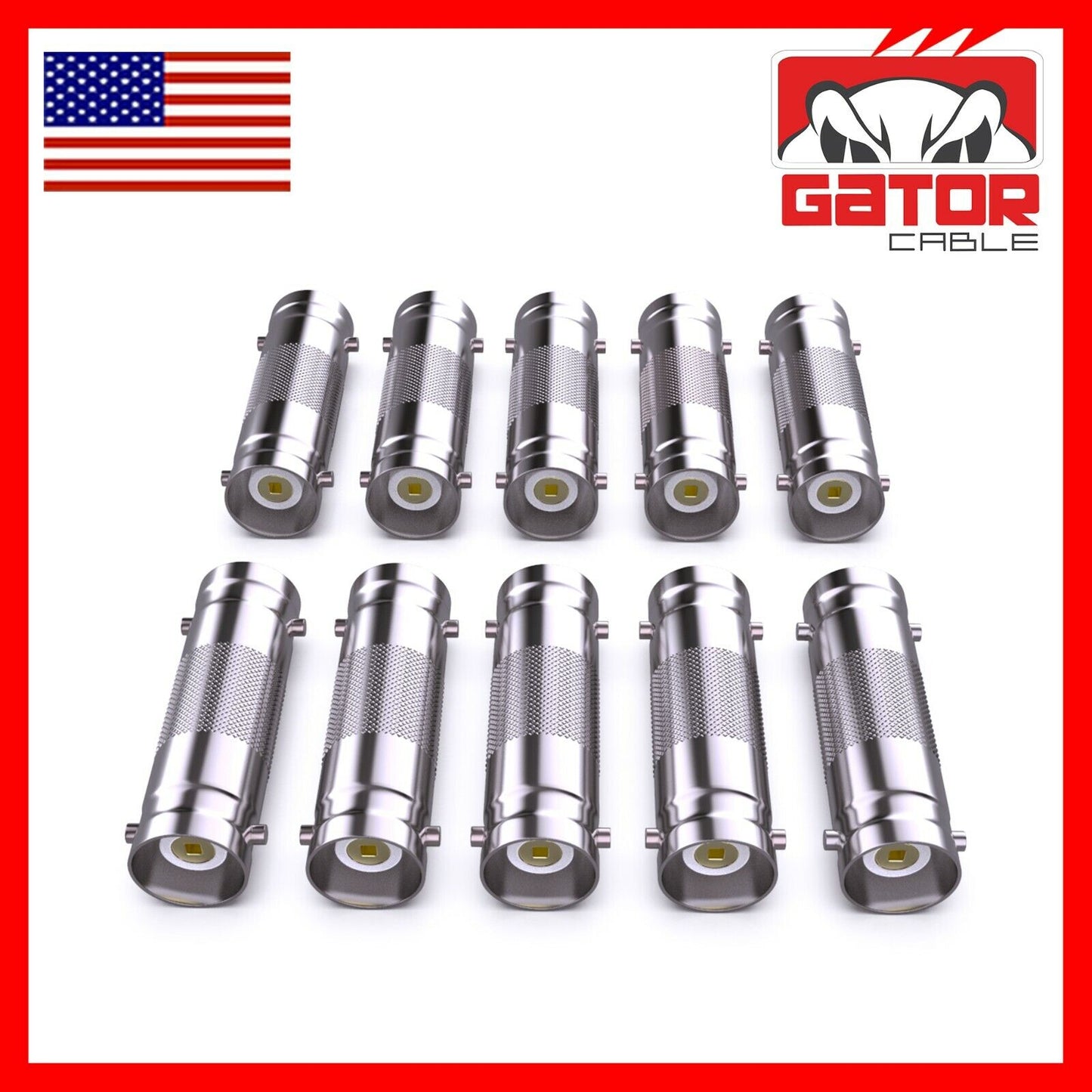 BNC Female to Female Connector Adapter Coupler Extension for CCTV Camera 10Pack
