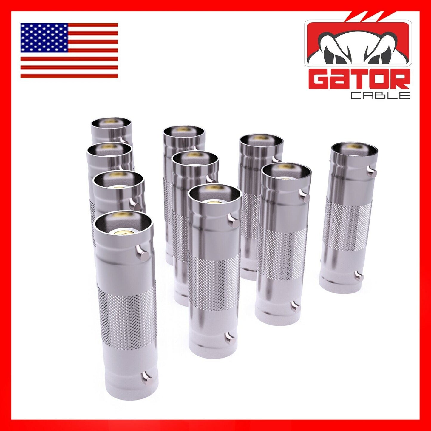 BNC Female to Female Connector Adapter Coupler Extension for CCTV Camera 10Pack