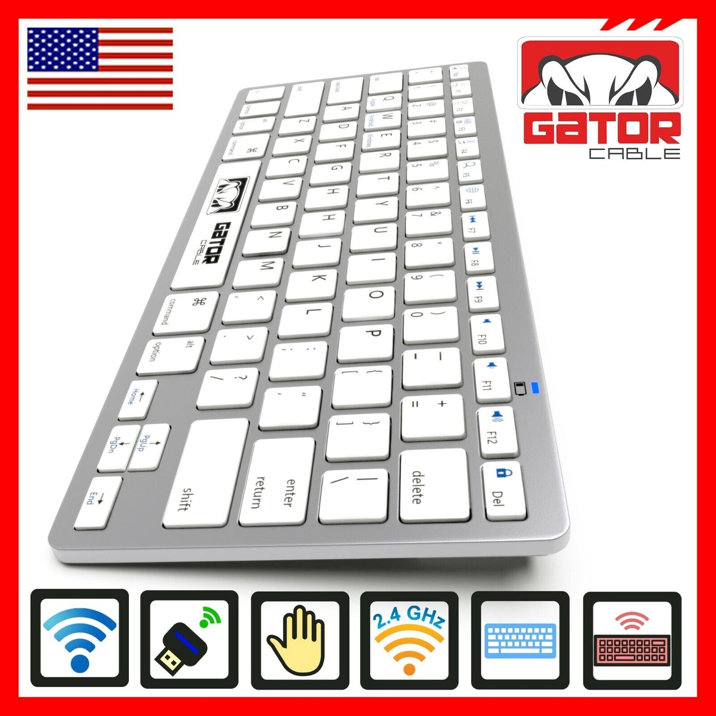 Wireless Bluetooth Keyboard For Windows PC Mac iOS iPhone Phone Tablet Universal