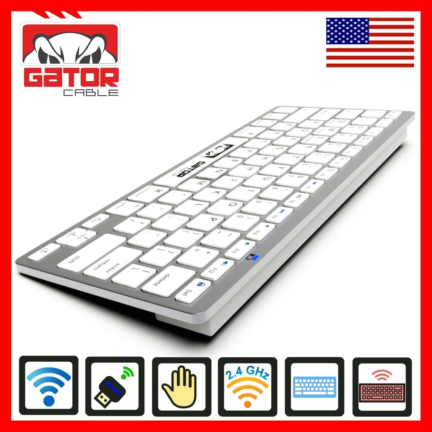 Wireless Bluetooth Keyboard For Windows PC Mac iOS iPhone Phone Tablet Universal