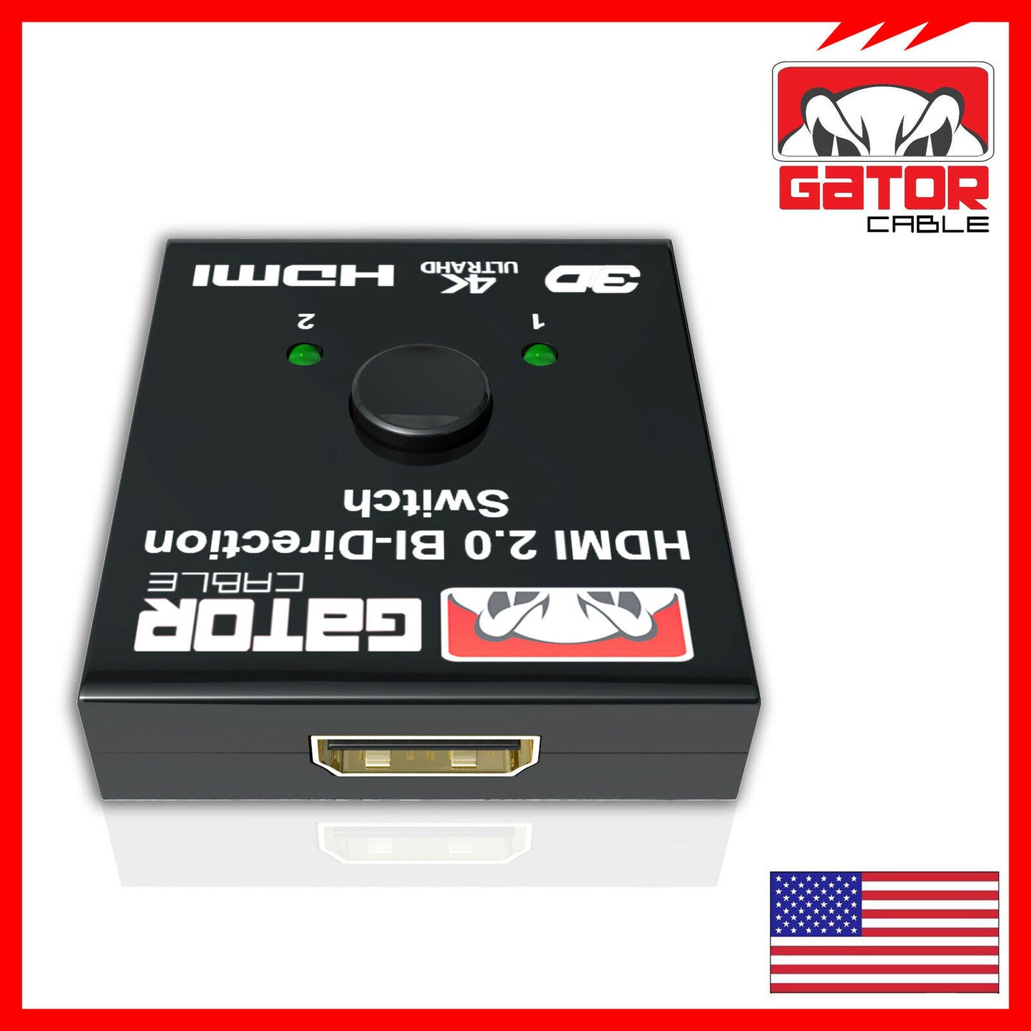 Bi-Direction 4K HDMI 2.0 Cable Switch Switcher Splitter HUB HDCP 2x1 1x2 In Out