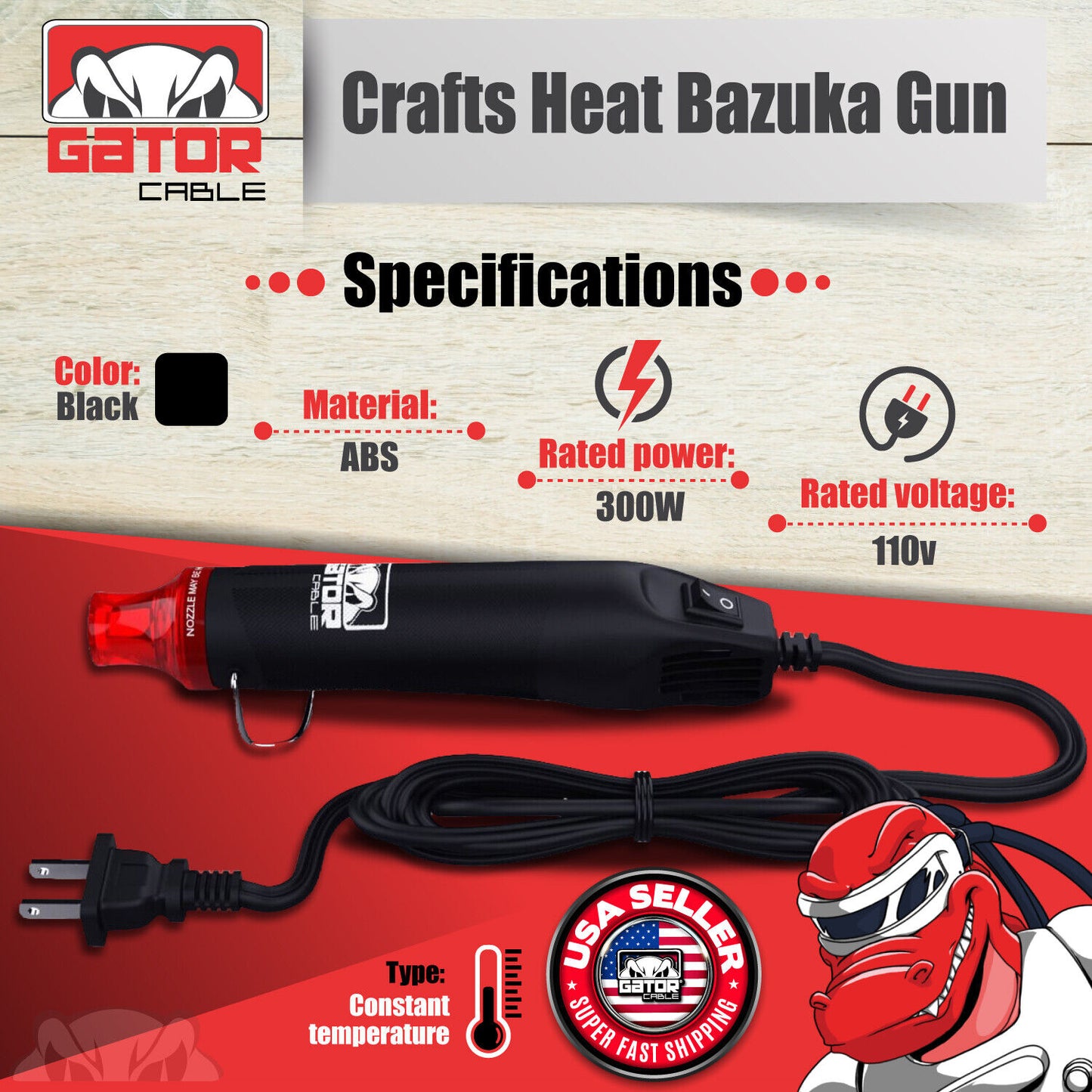 Hot Air Gun Heat Blowgun Embossing Drying Tool Crafts Paint Glue Multi-Purpose