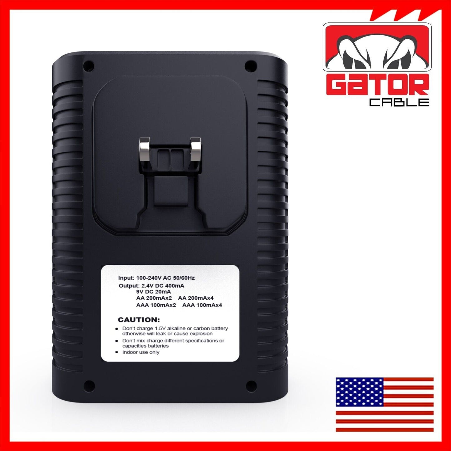 Universal Batteries Charger AA AAA 9V NiMH NiCD Rechargeable Batteries Plug-In