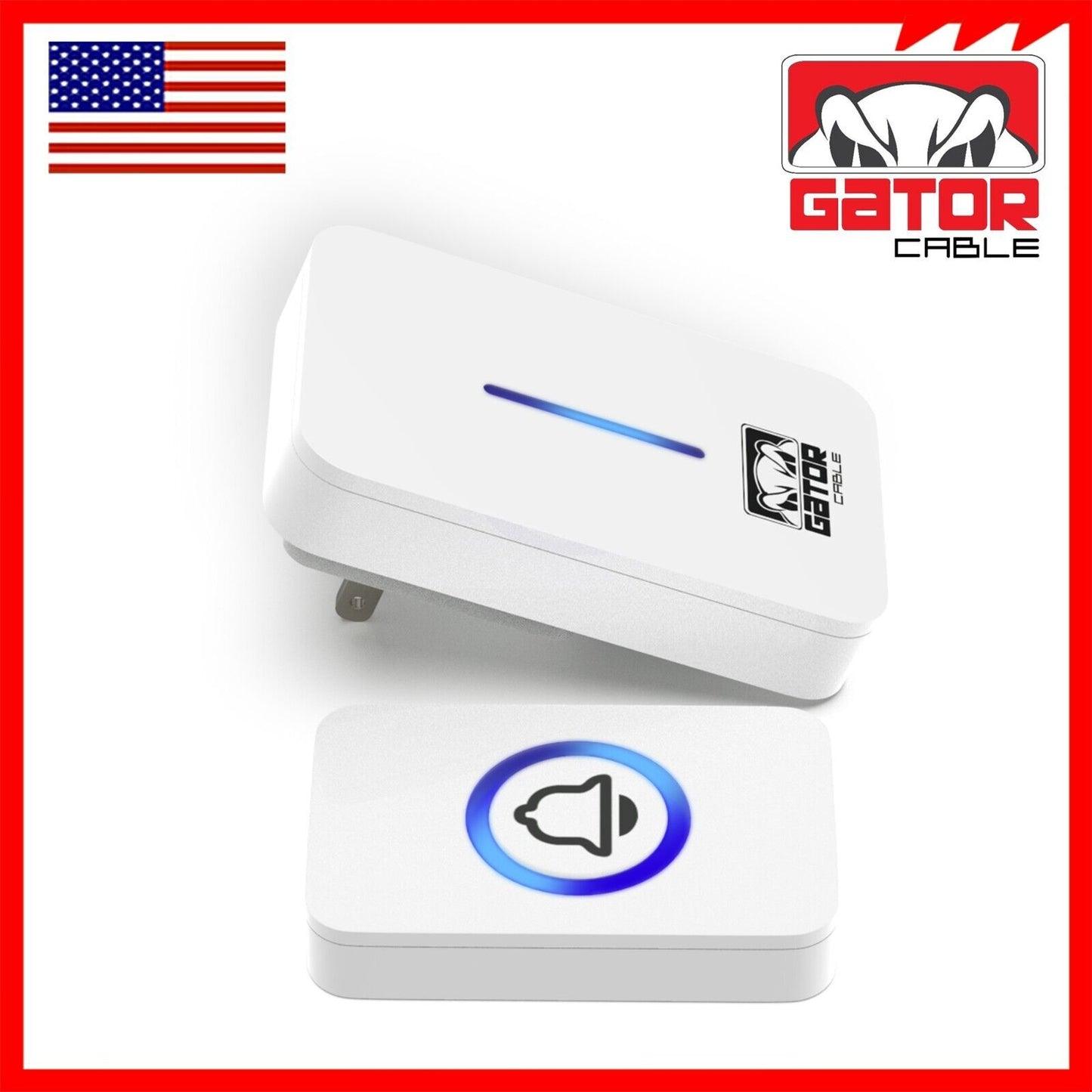 Wireless Doorbell Plug-In LED Lights Waterproof Long Range Receiver Remote LOUD