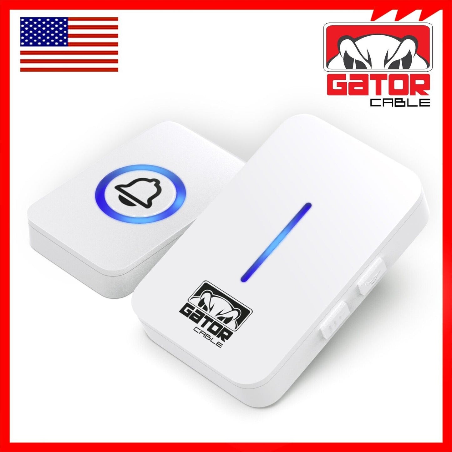 Wireless Doorbell Plug-In LED Lights Waterproof Long Range Receiver Remote LOUD