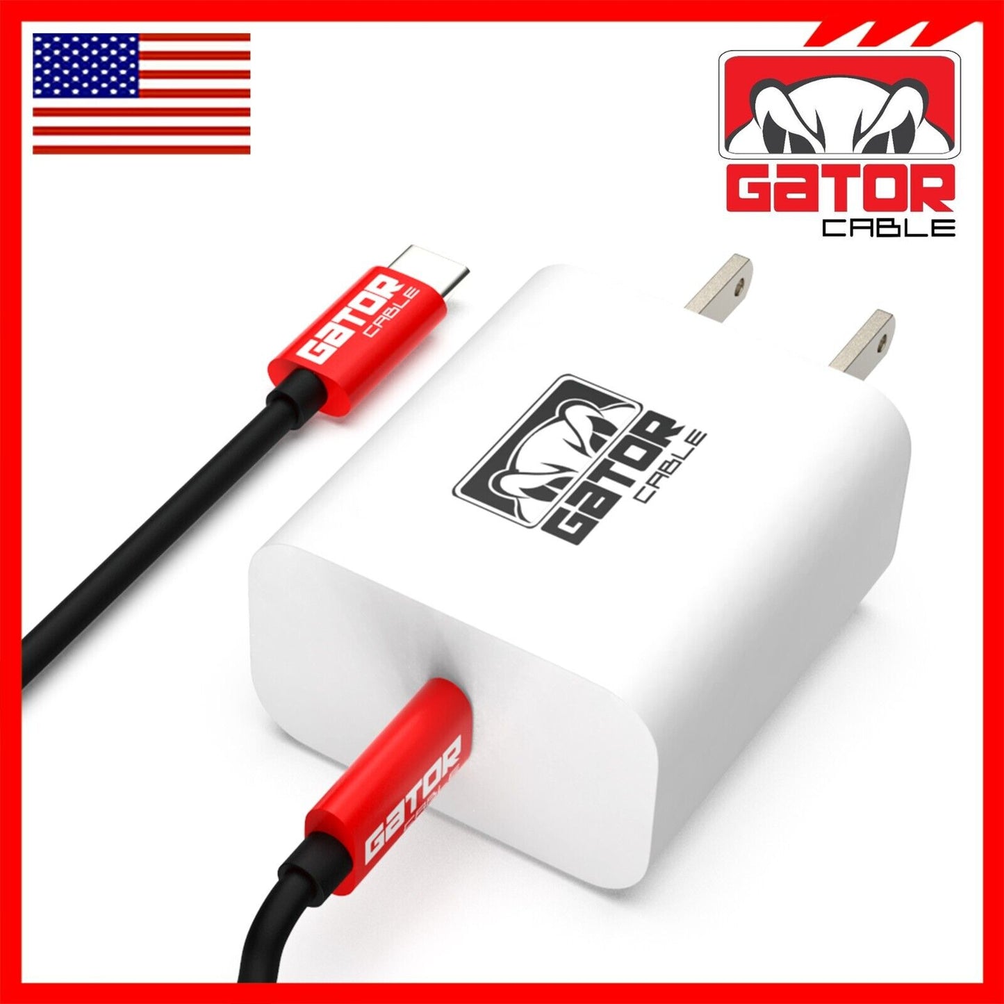 USB-C to USB-C Cable PD 20W Wall Charger Fast Charge for Samsung LG HTC Android
