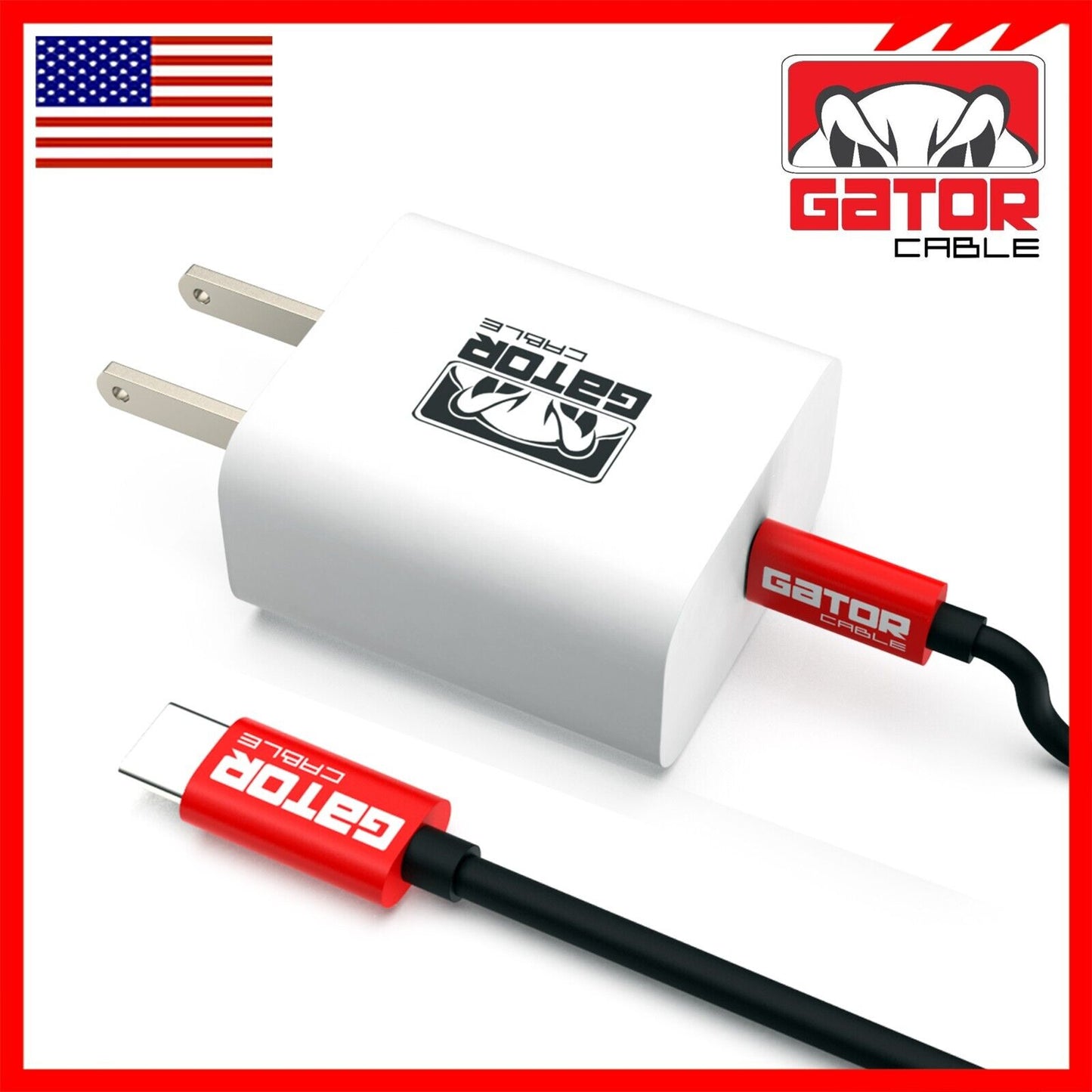 USB-C to USB-C Cable PD 20W Wall Charger Fast Charge for Samsung LG HTC Android