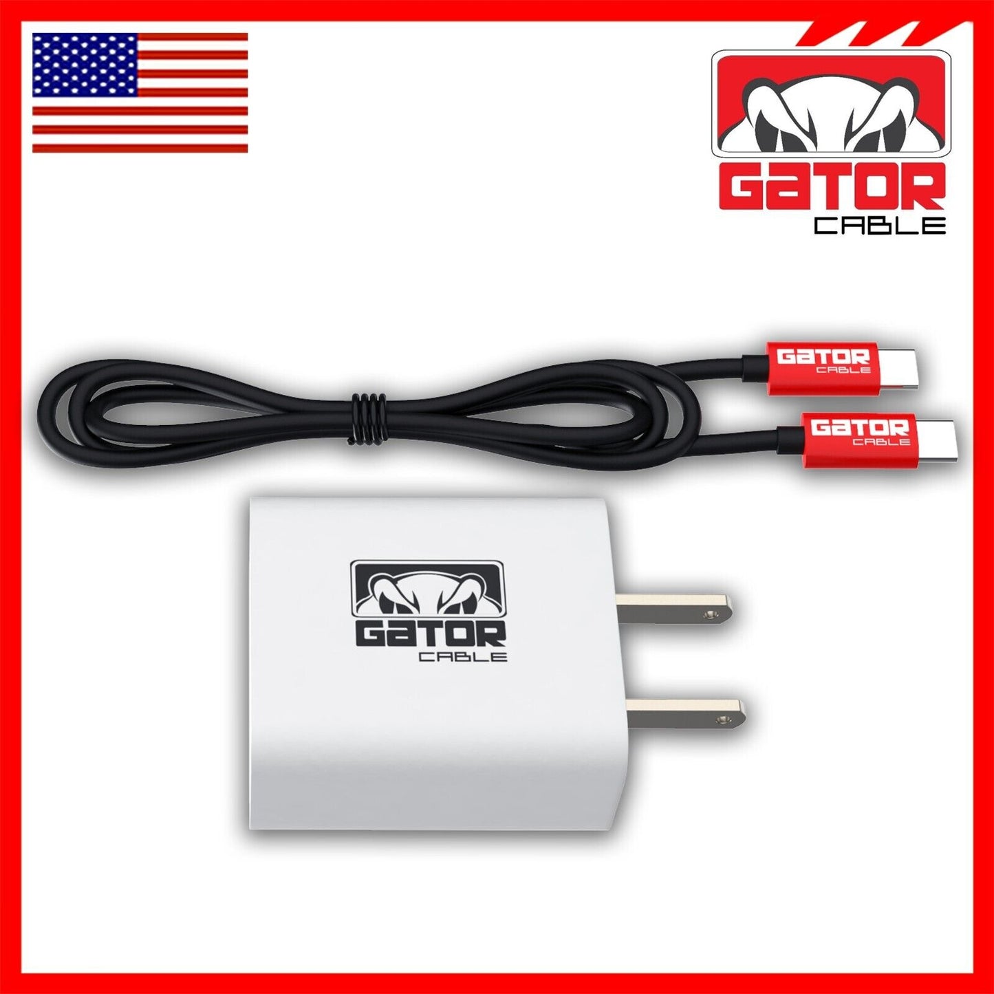 USB-C to USB-C Cable PD 20W Wall Charger Fast Charge for Samsung LG HTC Android