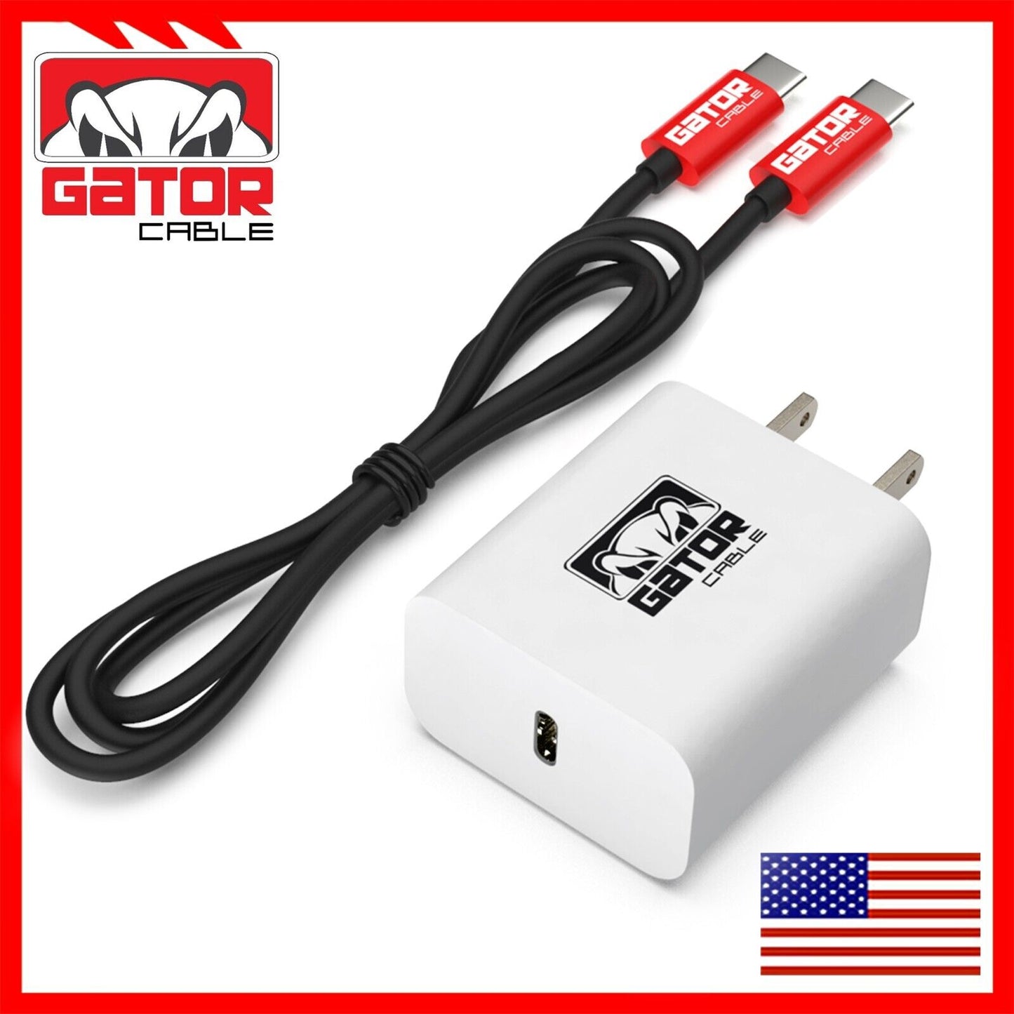 USB-C to USB-C Cable PD 20W Wall Charger Fast Charge for Samsung LG HTC Android