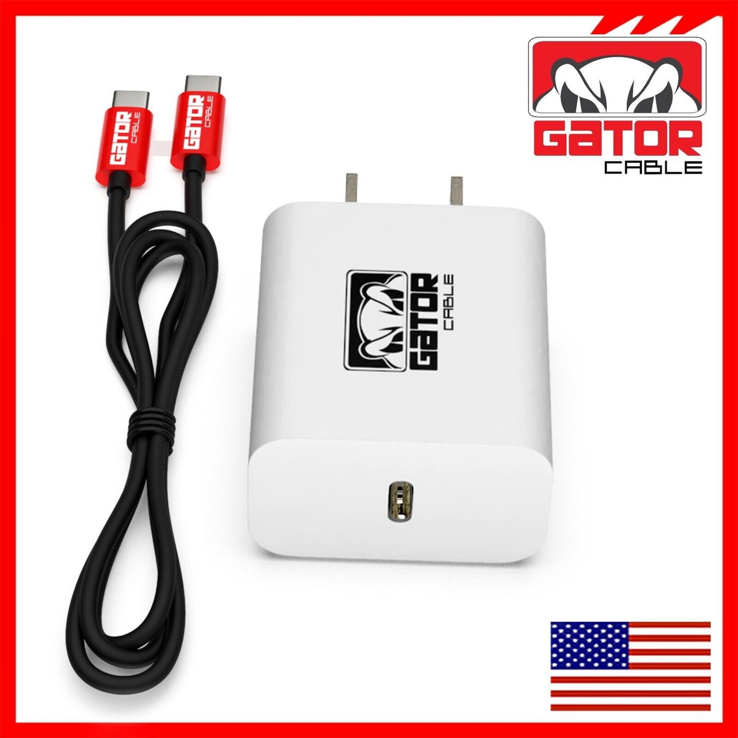 USB-C to USB-C Cable PD 20W Wall Charger Fast Charge for Samsung LG HTC Android