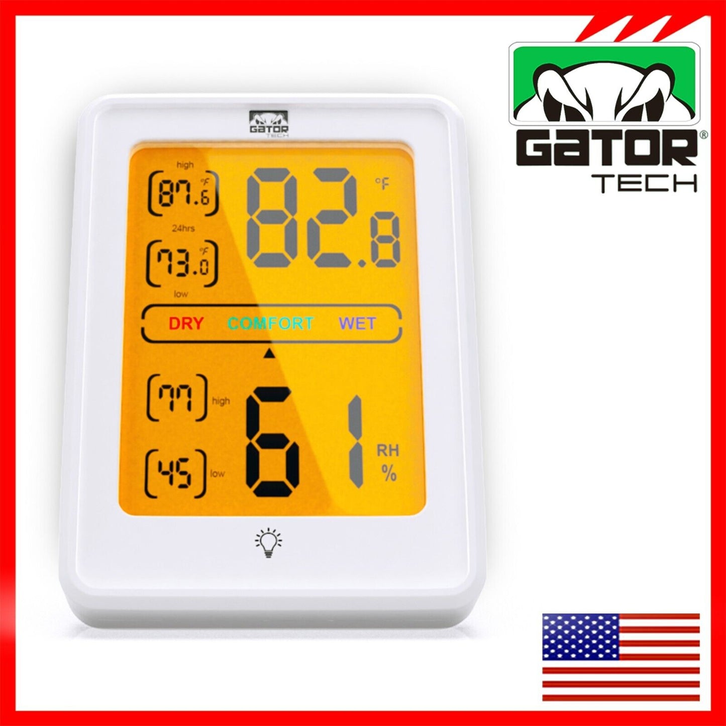 Digital LCD Indoor Thermometer Hygrometer Room Humidity Meter Magnetic Backlit