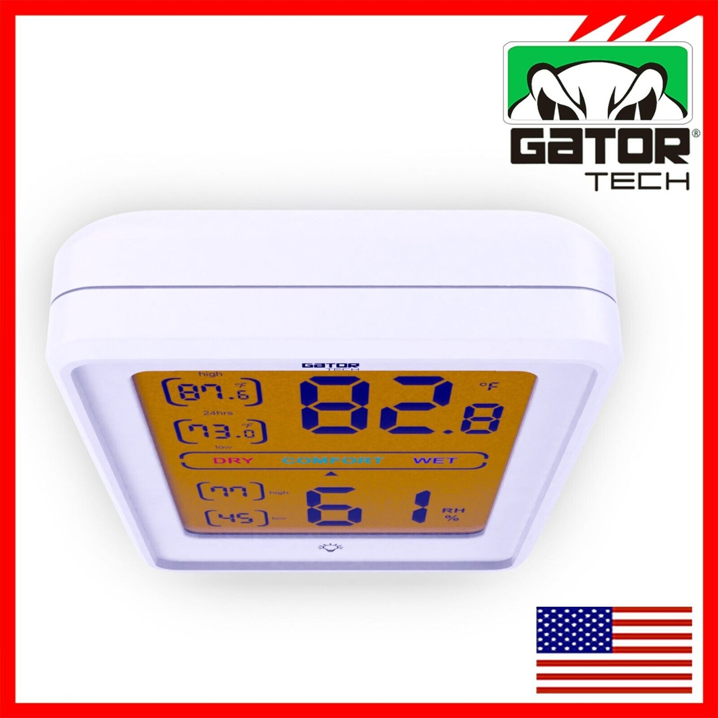 Digital LCD Indoor Thermometer Hygrometer Room Humidity Meter Magnetic Backlit