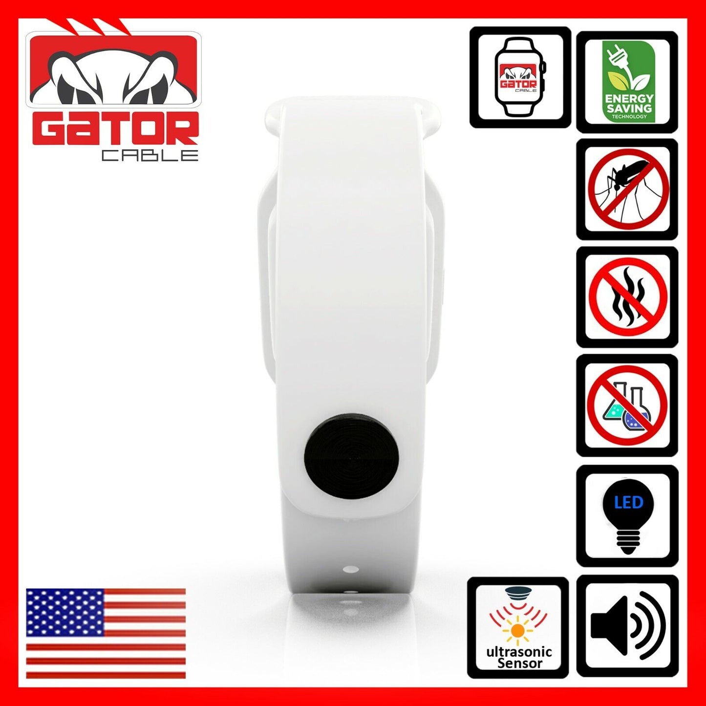 Ultrasonic Anti Mosquito Insect Pest Bugs Repellent Repeller Wrist Bracelet Band