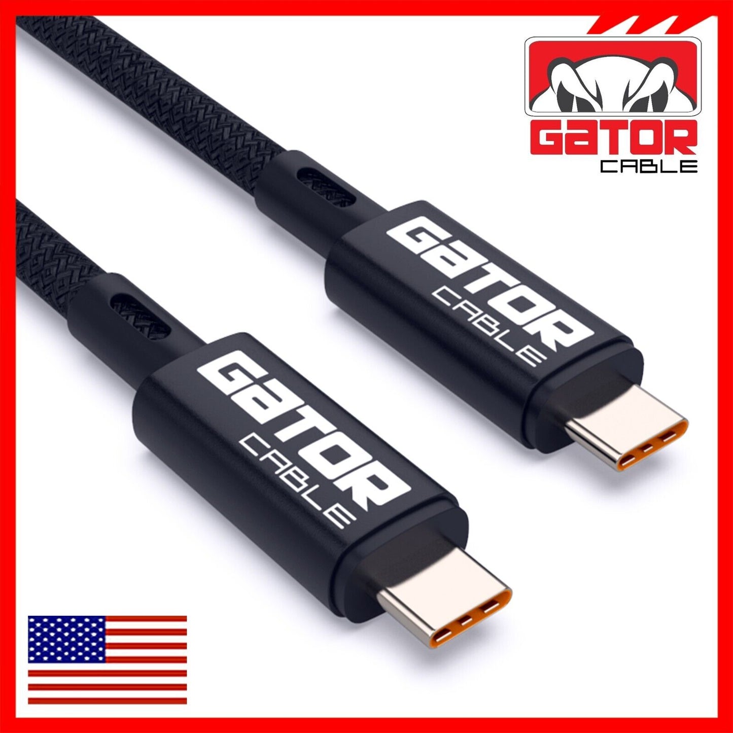 Thunderbolt 4 3 USB-C 4.0 Cable Charger Data 40Gbps PD 240W 8K Video Display UHD