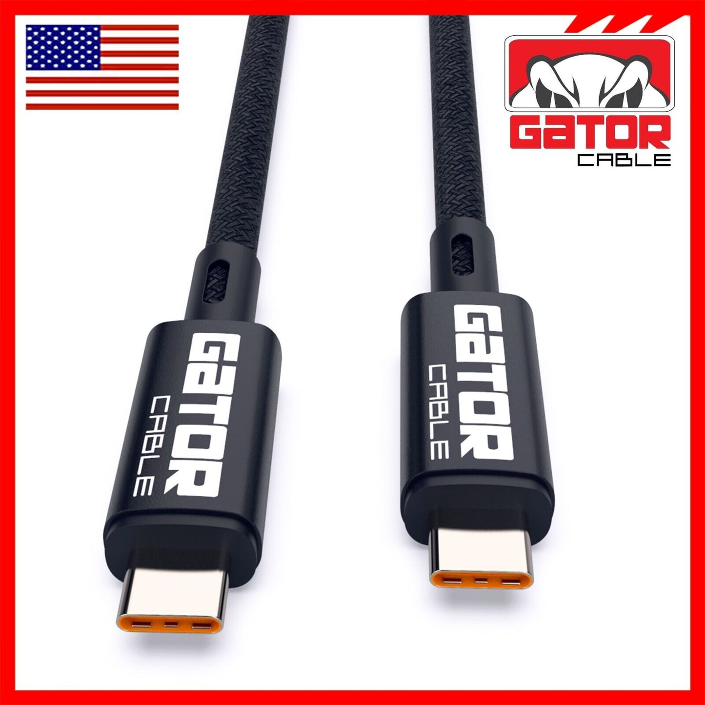 Thunderbolt 4 3 USB-C 4.0 Cable Charger Data 40Gbps PD 240W 8K Video Display UHD