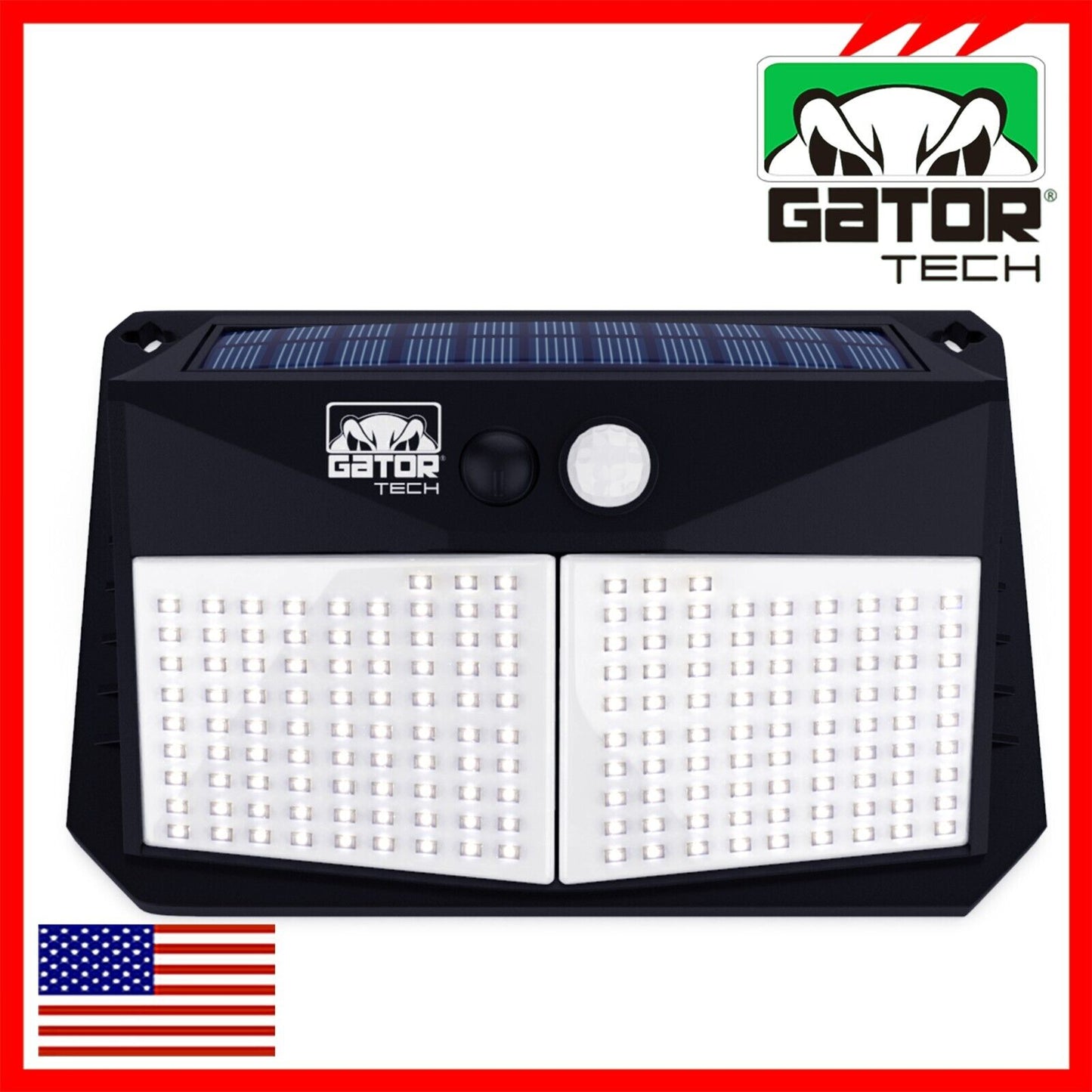 Solar Power 228 LED PIR Motion Sensor Outdoor Security Garden Wall Lamp Light
