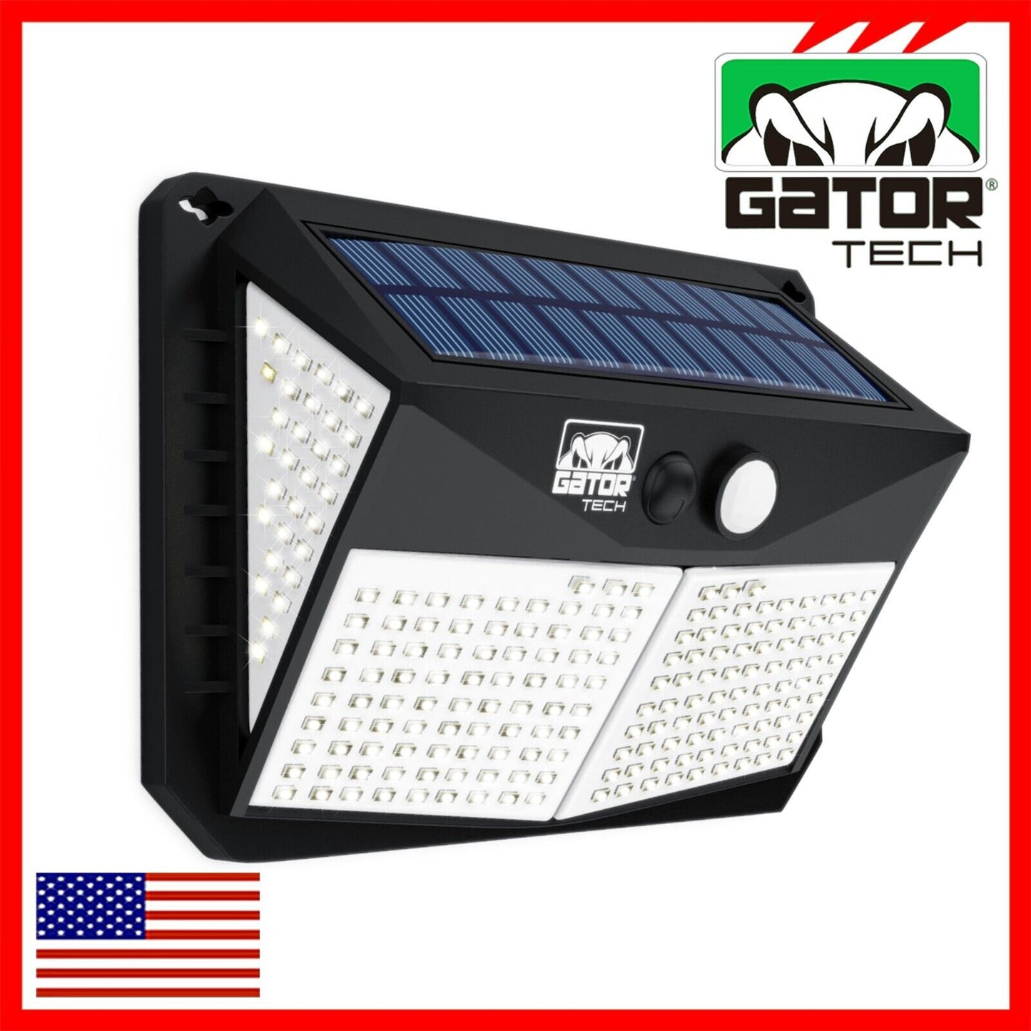 Solar Power 228 LED PIR Motion Sensor Outdoor Security Garden Wall Lamp Light