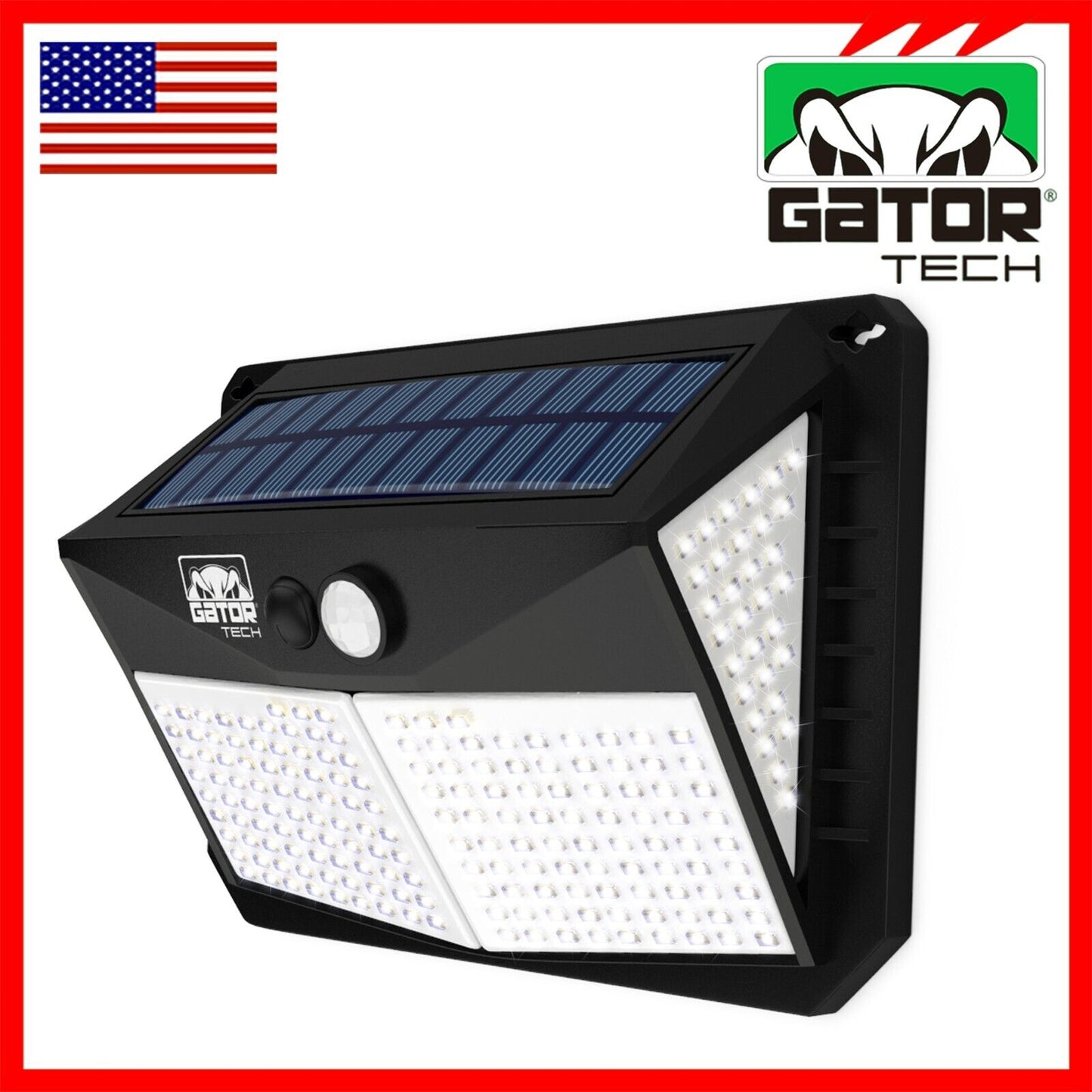 Solar Power 228 LED PIR Motion Sensor Outdoor Security Garden Wall Lamp Light
