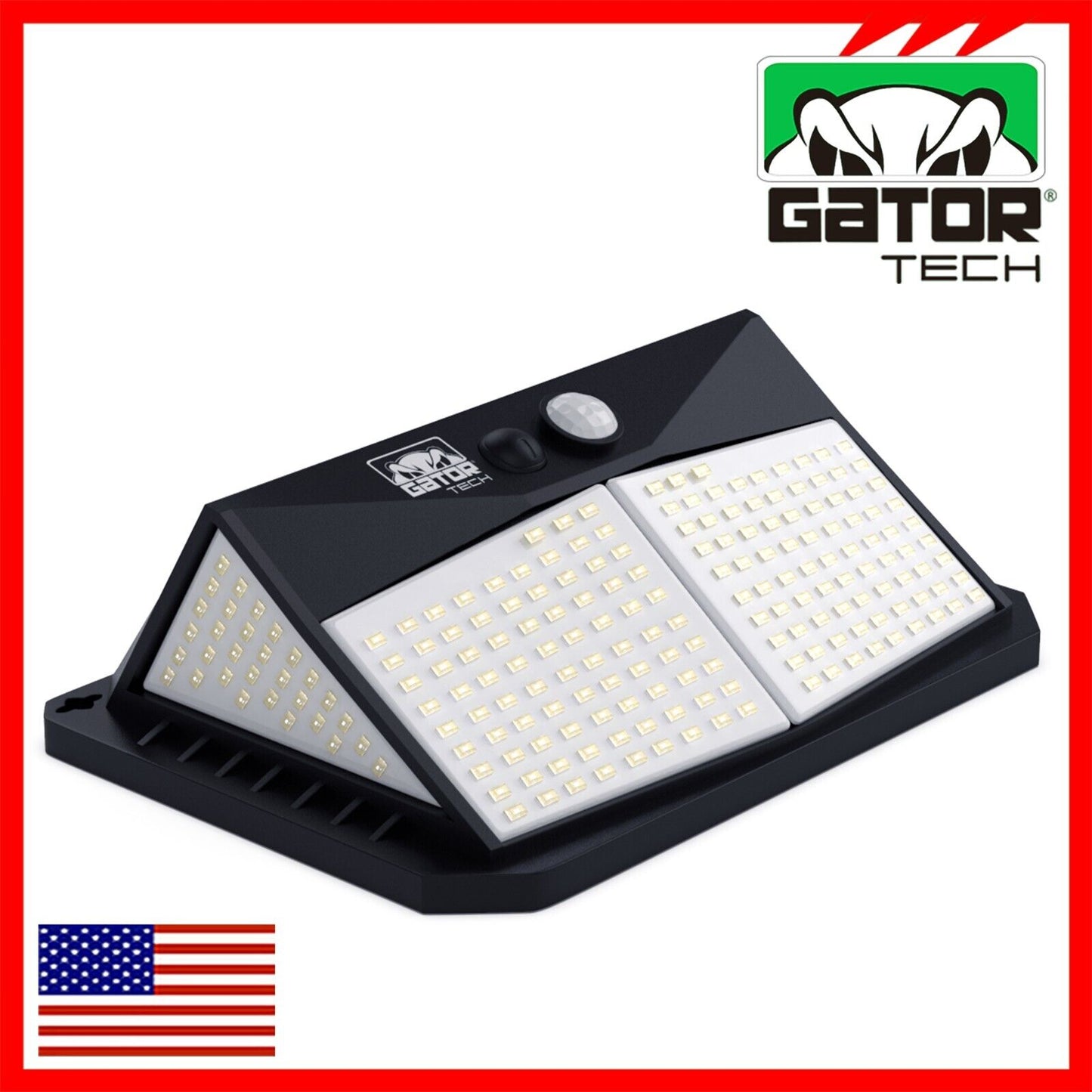 Solar Power 228 LED PIR Motion Sensor Outdoor Security Garden Wall Lamp Light
