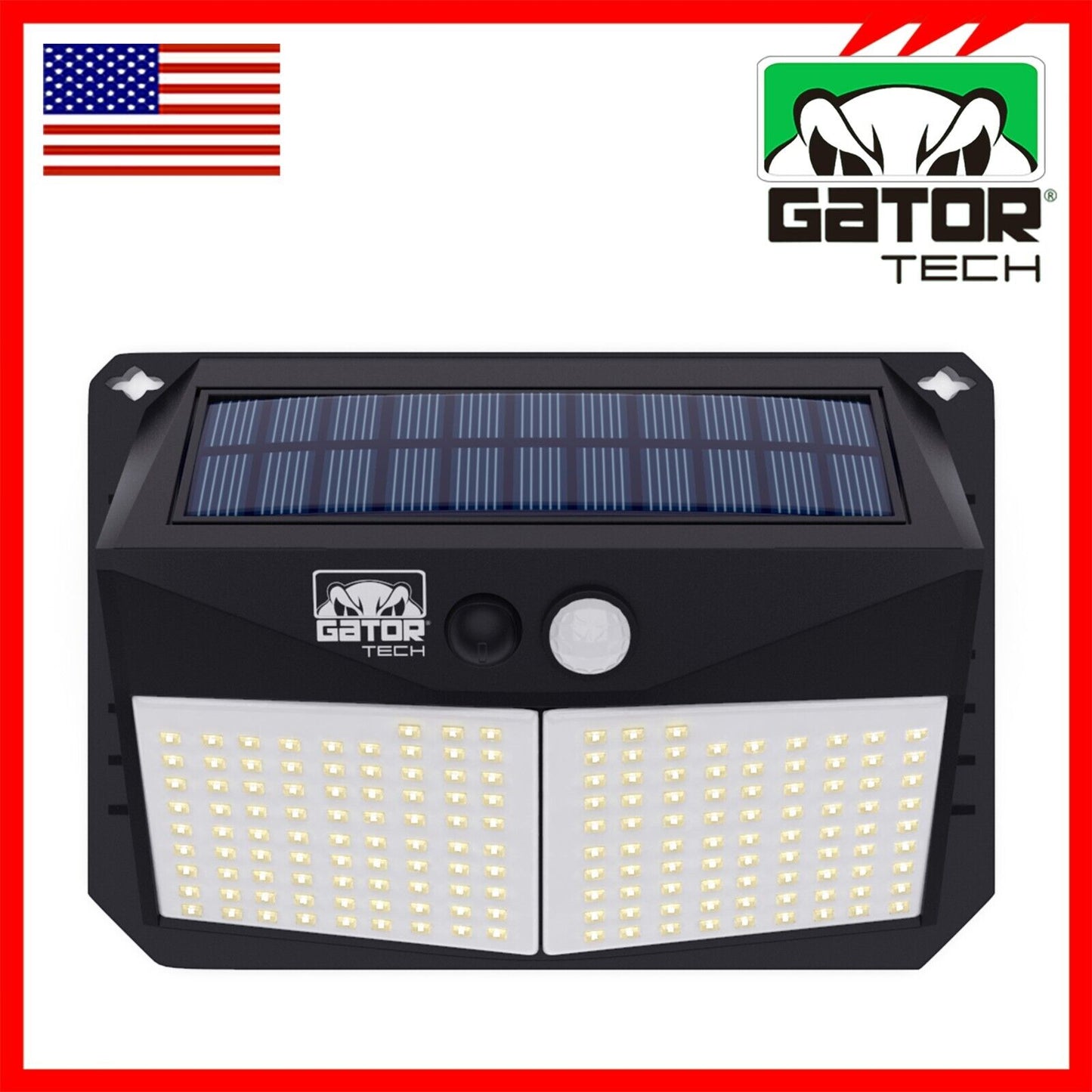 Solar Power 228 LED PIR Motion Sensor Outdoor Security Garden Wall Lamp Light