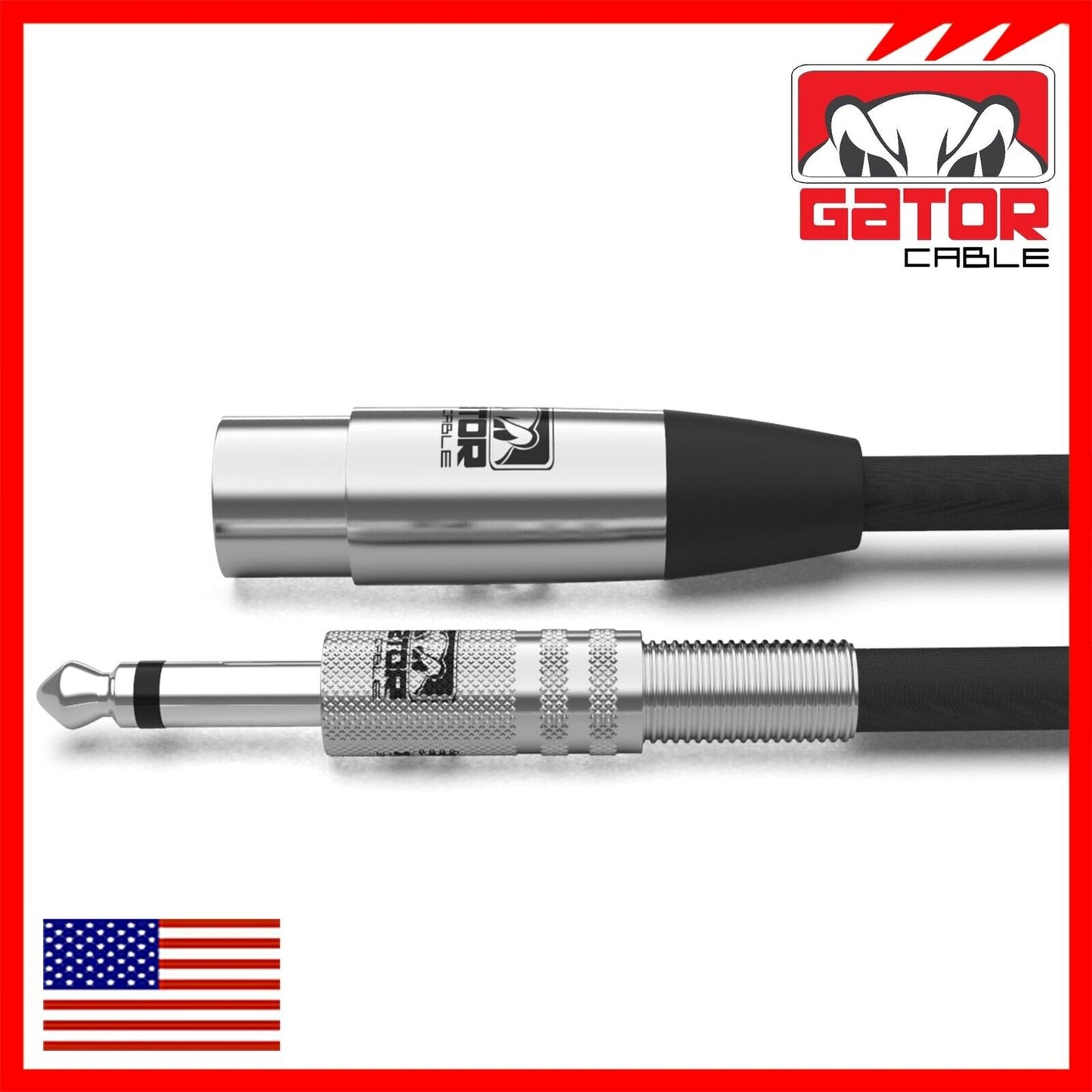 XLR 3-Pin Female to 1/4" Plug TS Microphone Mono Cable Unbalanced Shielded Audio
