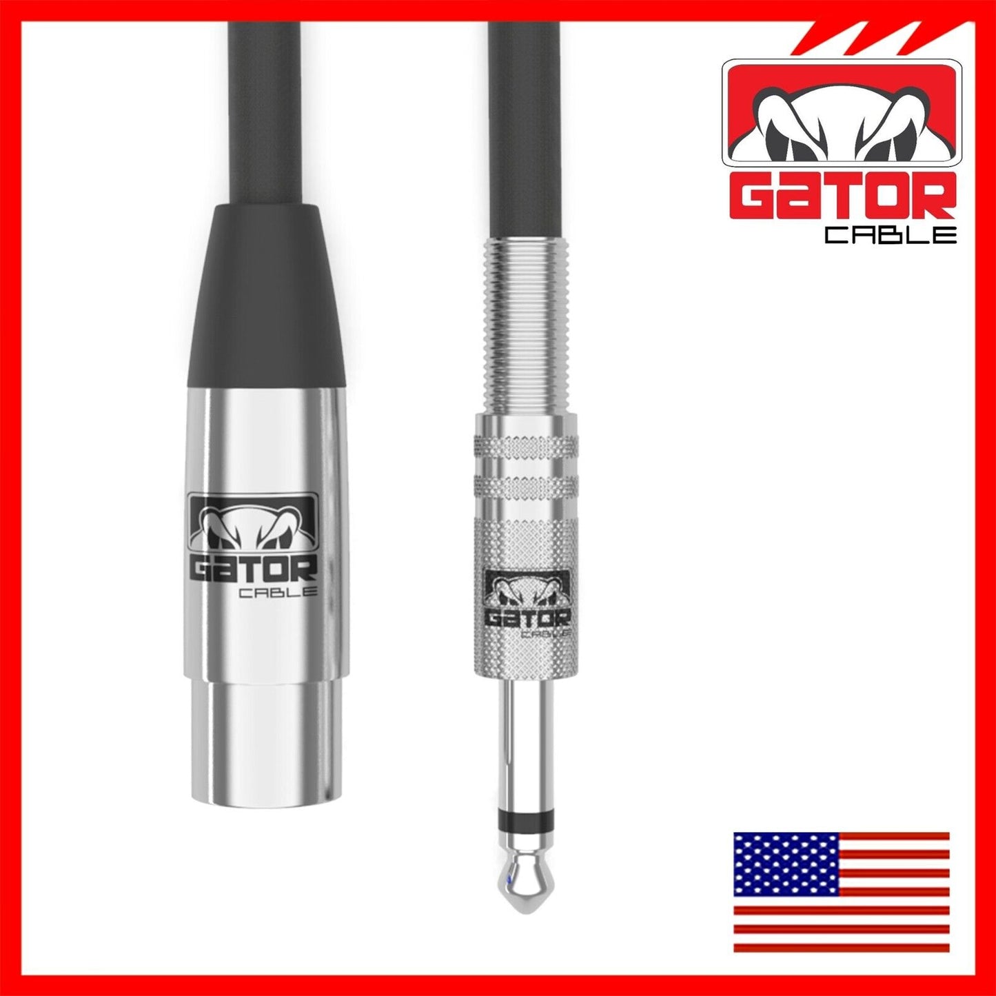 XLR 3-Pin Female to 1/4" Plug TS Microphone Mono Cable Unbalanced Shielded Audio