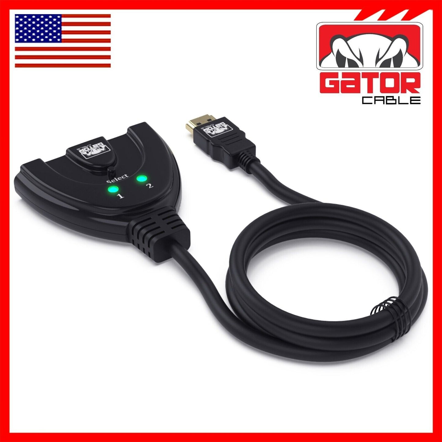 4K HDMI 2.0 Cable Auto Switch Switcher Splitter Adapter 2 In to 1 Out Devices