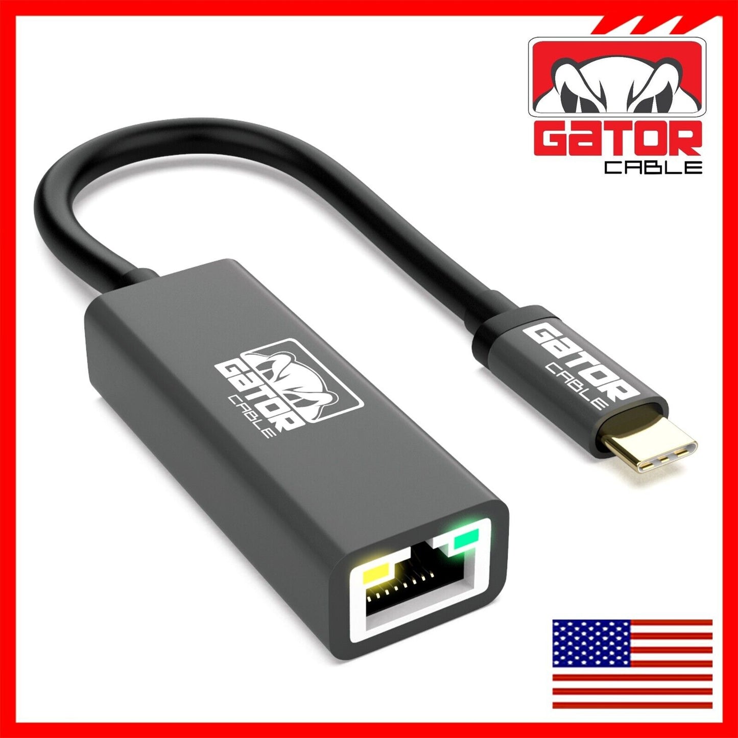 USB-C 3.1 Gigabit Ethernet LAN RJ45 1000Mbps Network Adapter for PC Mac Android