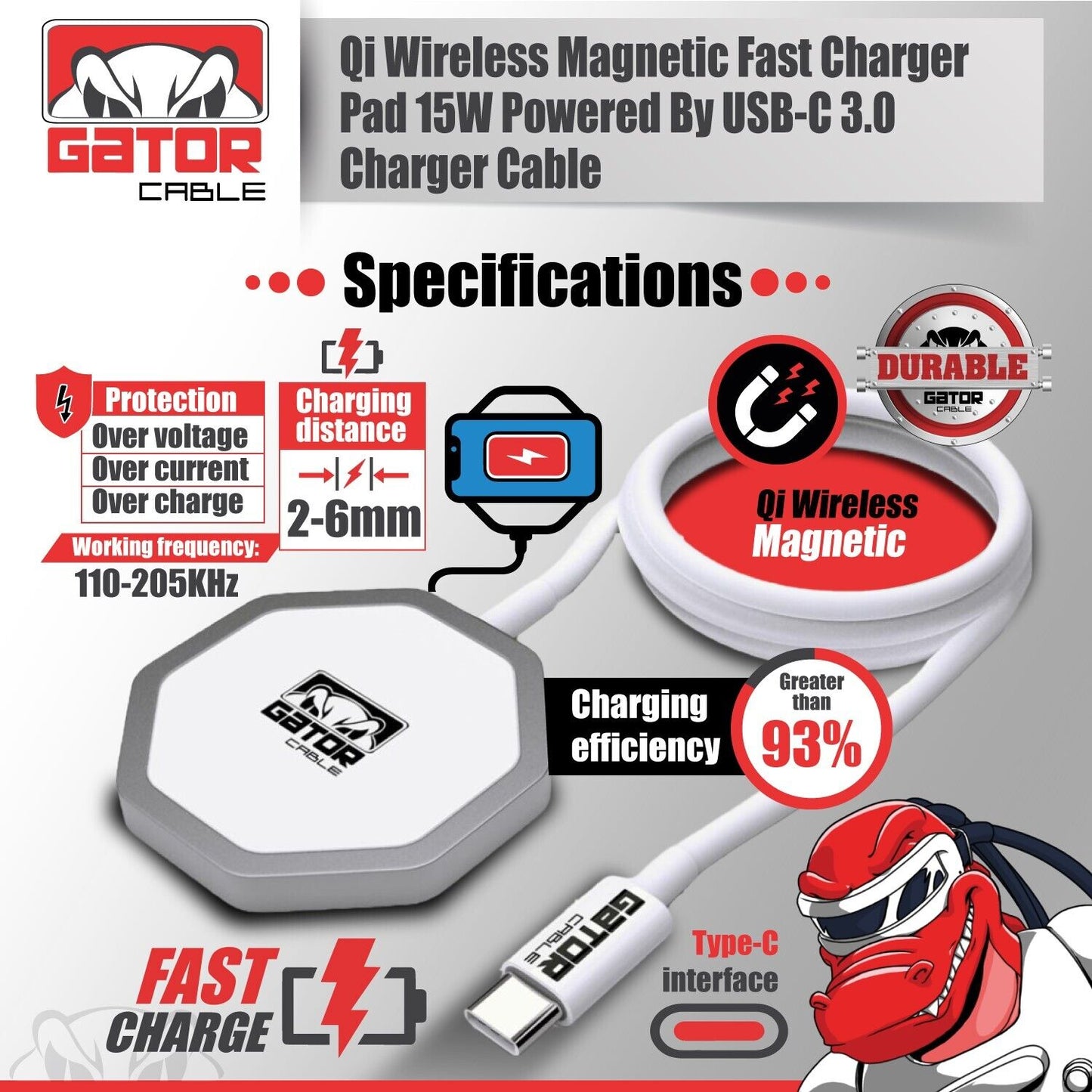 MagSafe Magnetic Wireless Fast Charger Pad for iPhone 12 13 14 15 Pro Max Plus
