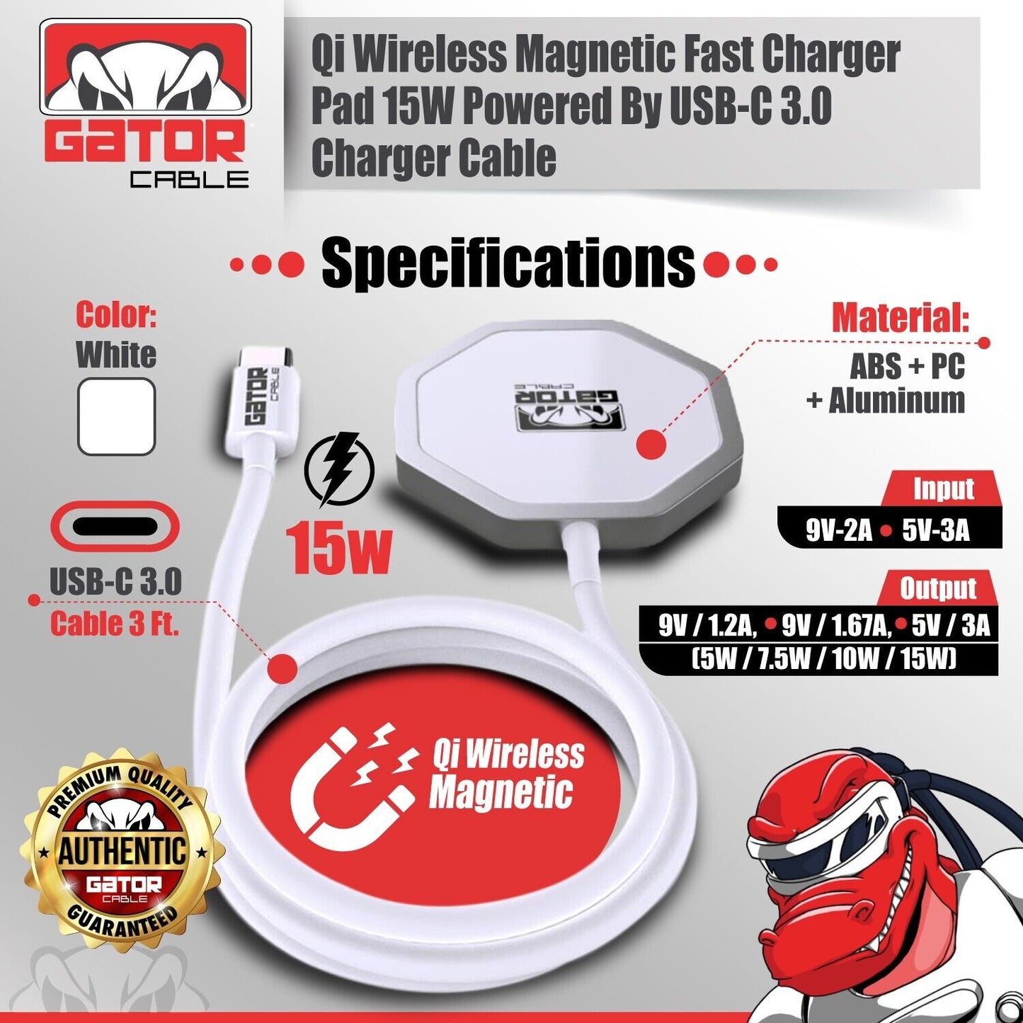 MagSafe Magnetic Wireless Fast Charger Pad for iPhone 12 13 14 15 Pro Max Plus