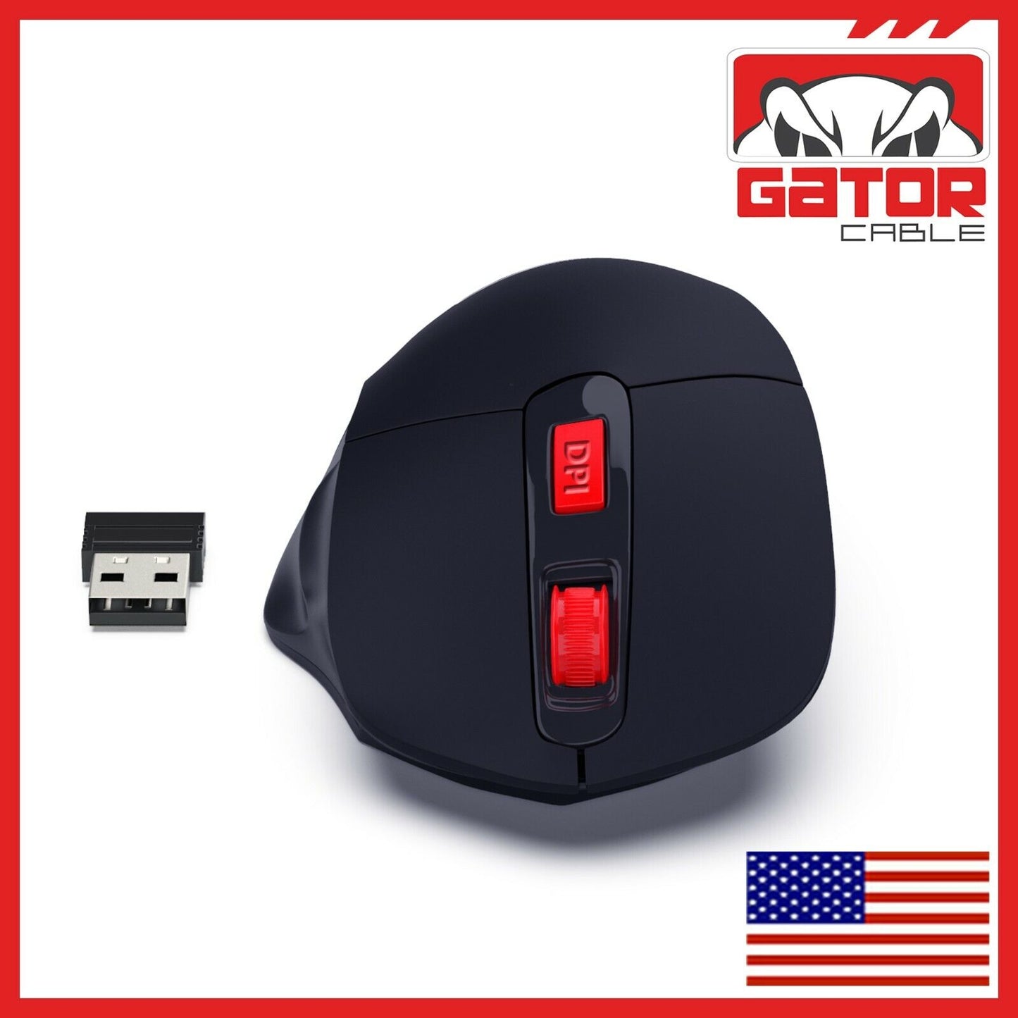 Wireless Optical Gaming Mouse 2.4GHz USB 3.0 Receiver For PC Laptop Computer