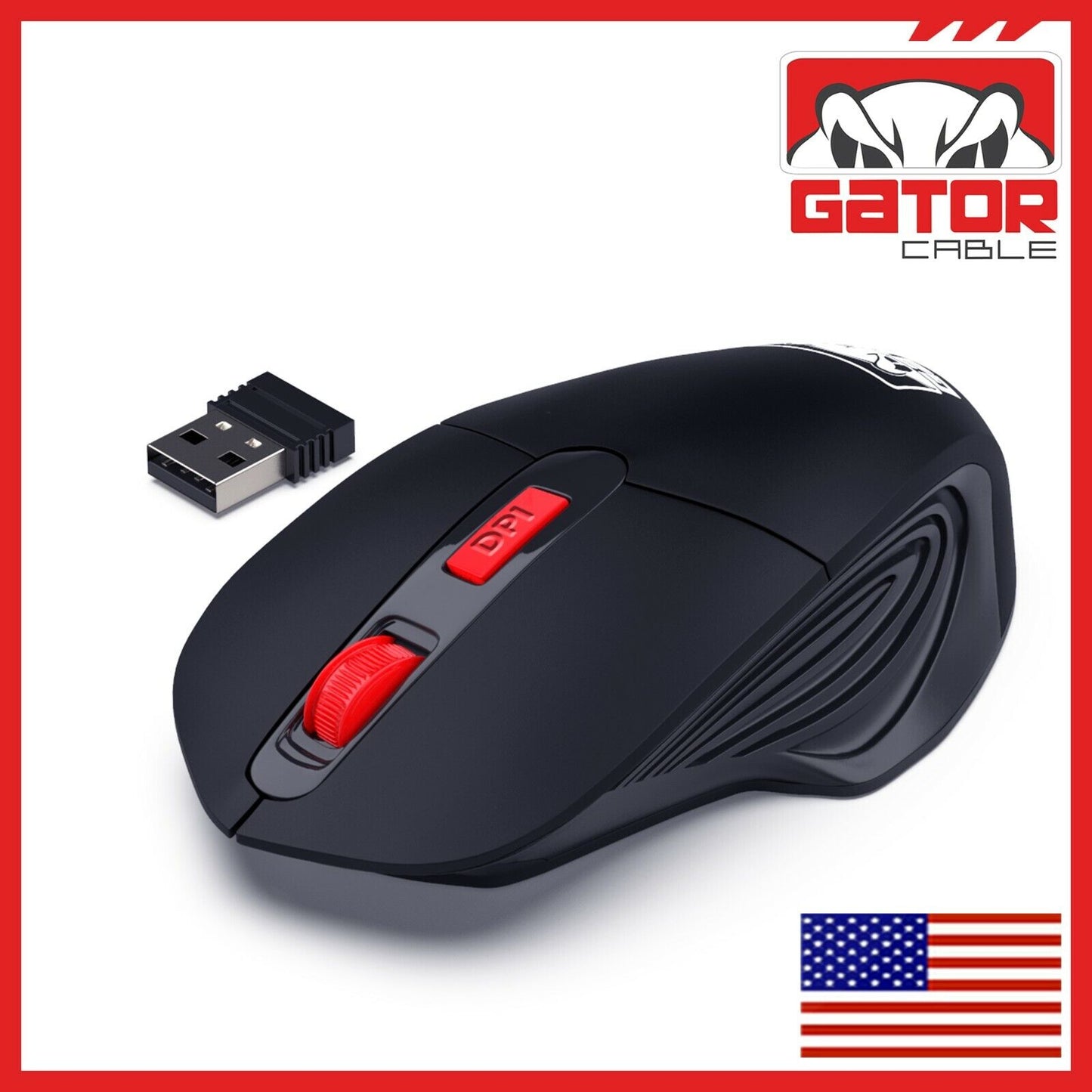 Wireless Optical Gaming Mouse 2.4GHz USB 3.0 Receiver For PC Laptop Computer