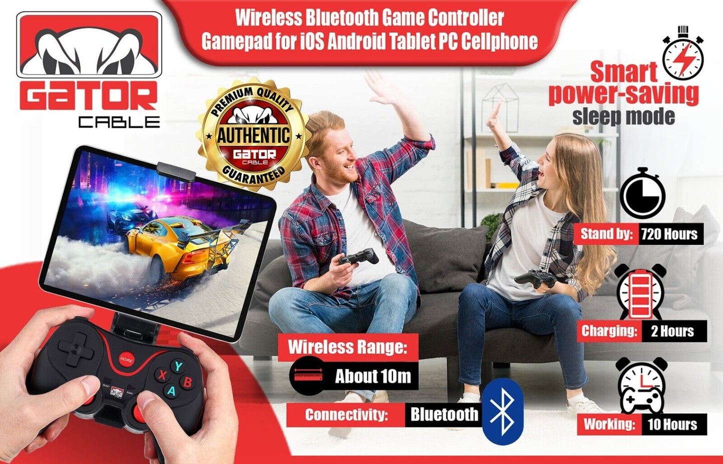 Wireless Bluetooth 5.0 Game Controller Gamepad For Android iOS iPhone Tablet PC