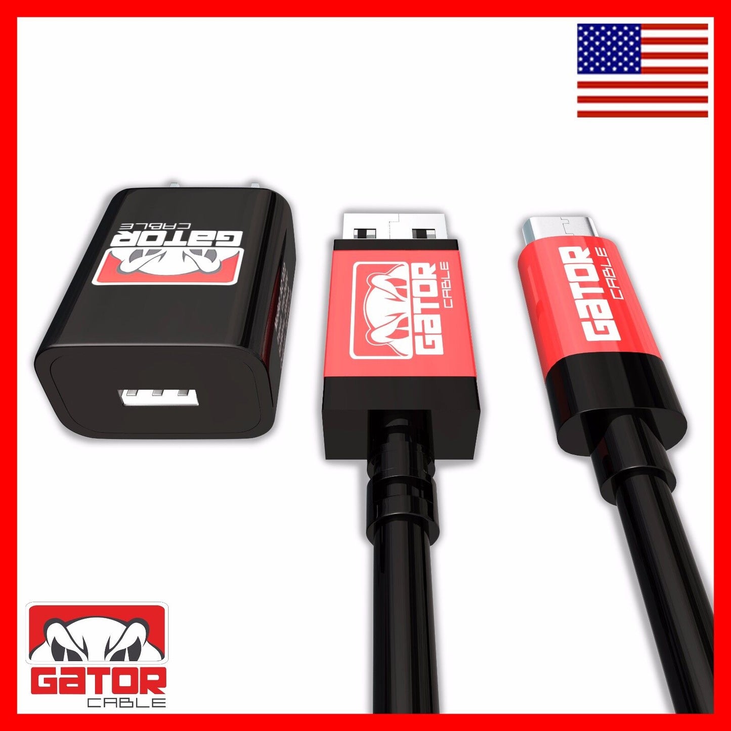 USB-C Charger Cable Data Sync Home Wall Charger for Samsung LG Motorola Android