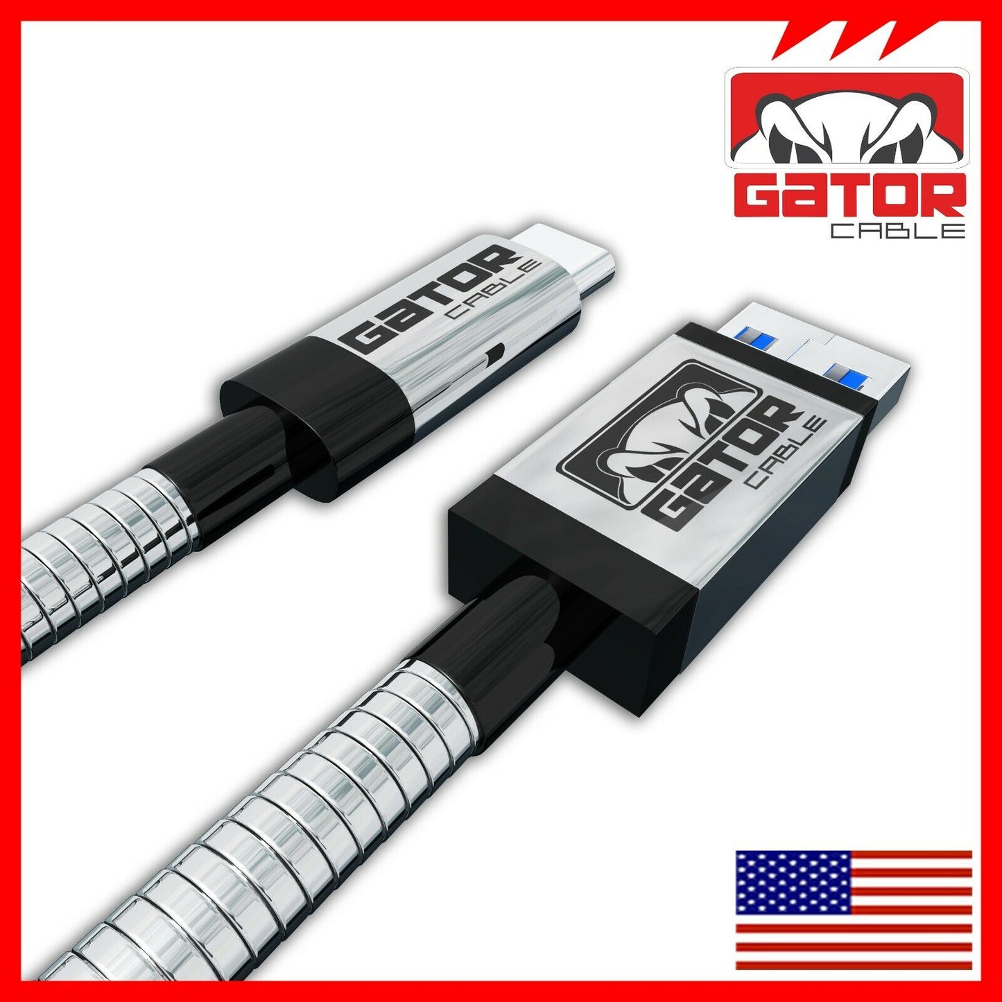 All Full Metal USB-C To USB Phone Charger Cable Fast Charge For Android Phones