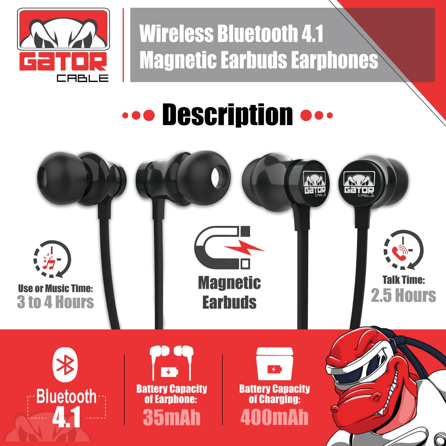 Wireless Bluetooth Earphones Earbuds Headphones Sport Stereo with MIC Bass Phone