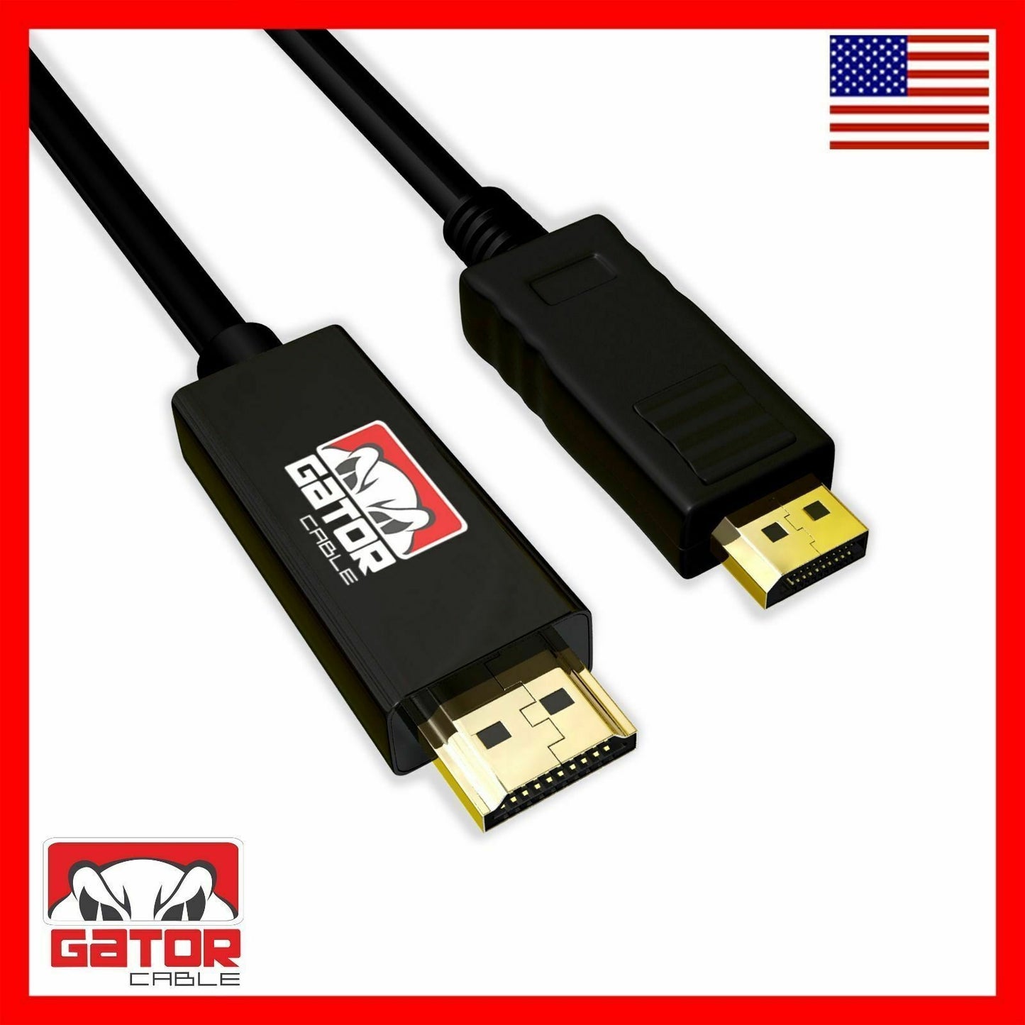 Display Port to HDMI Cable DP Adapter Converter Audio Video PC HDTV 1080P 60Hz