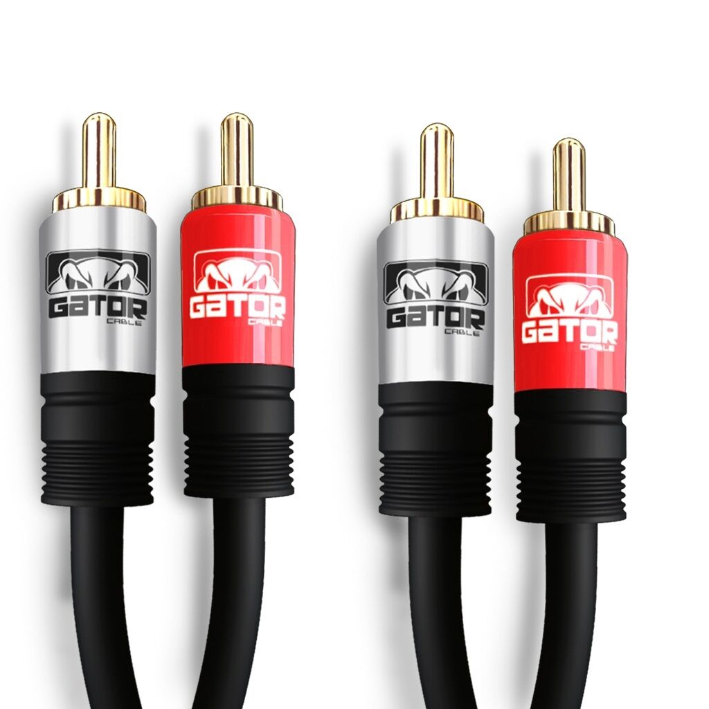 2RCA to 2RCA Male Stereo Audio Patch Coaxial Cable Cord L/R Gold Plated Plug