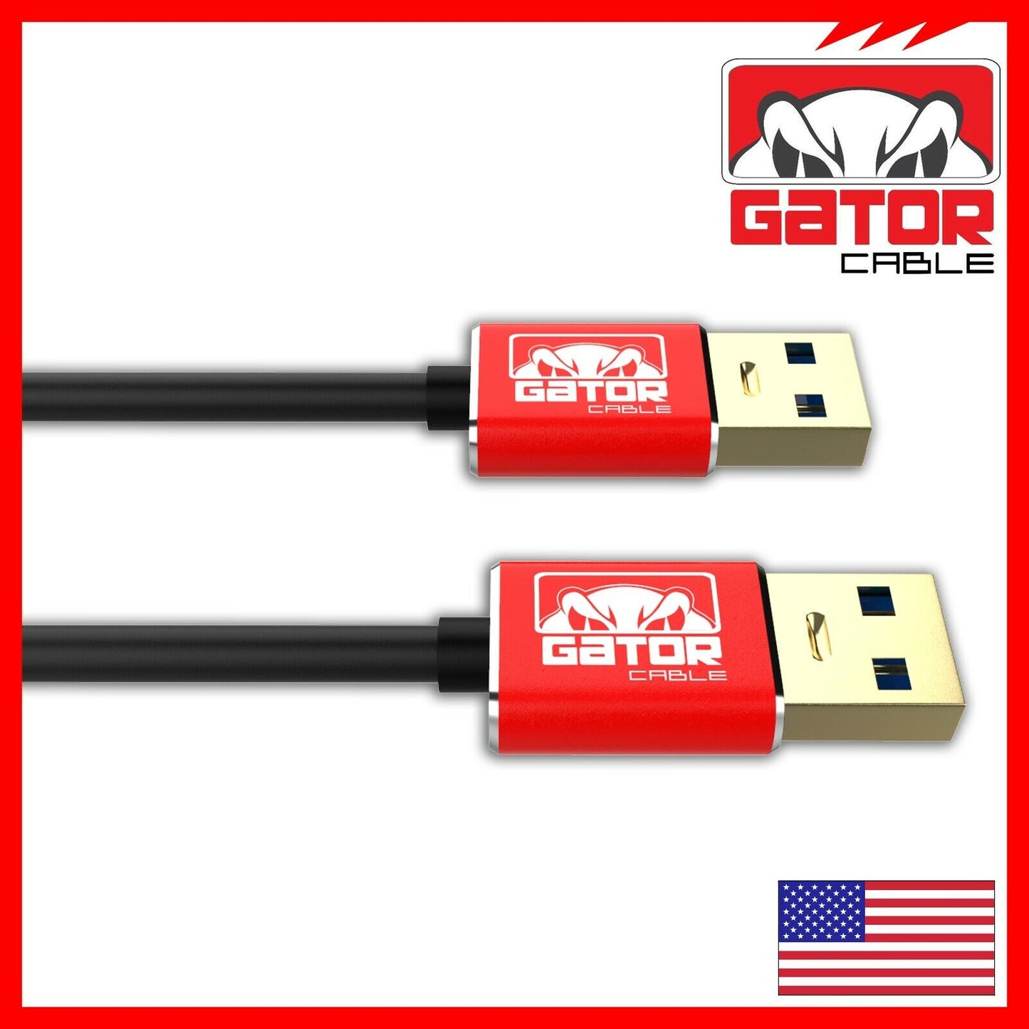 USB 3.0 A Male to A Male Cable Data Transfer Super Speed Power Charger Metal 6FT