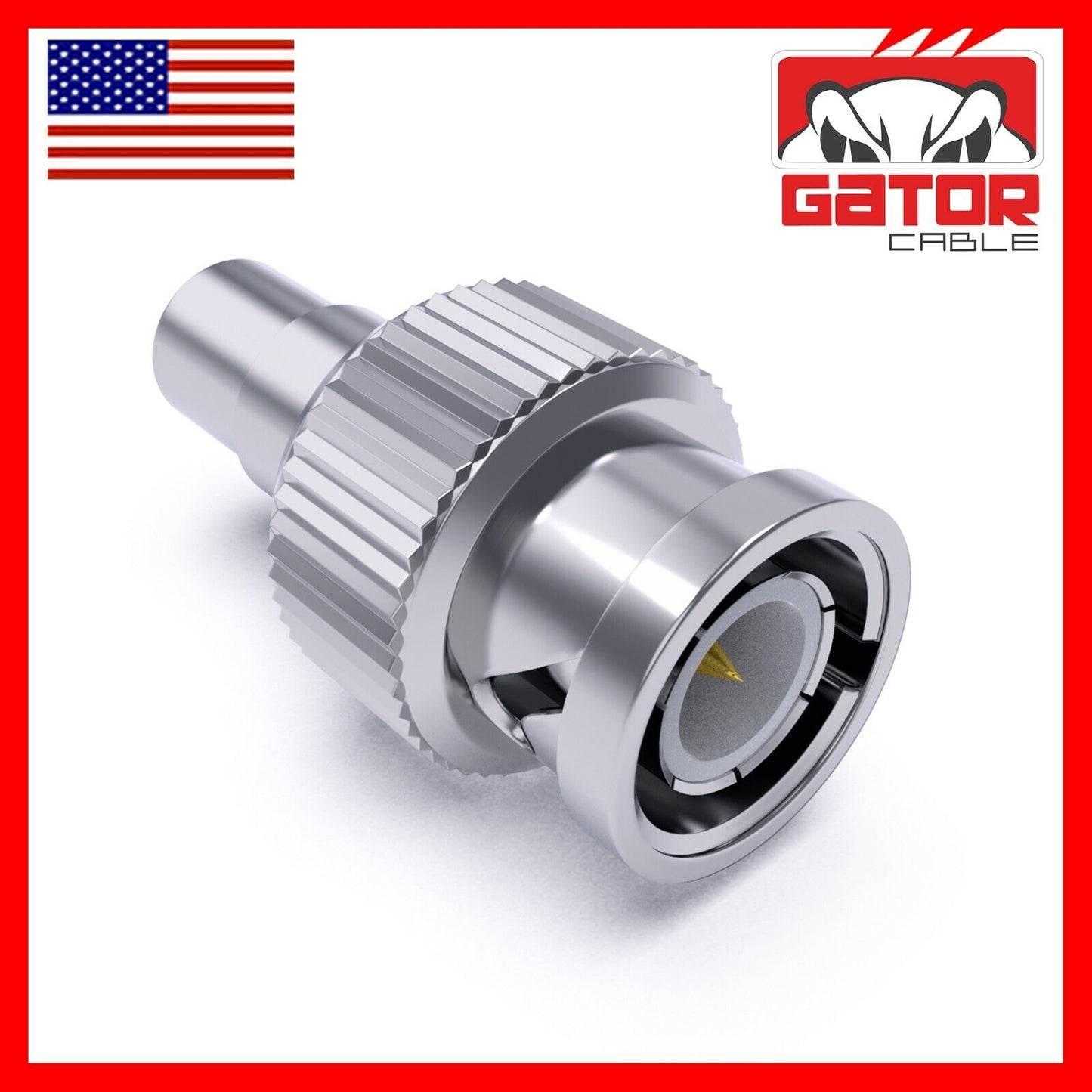 BNC Male Plug to RCA Female Coax Connector Adapter Converter for CCTV Camera 10X